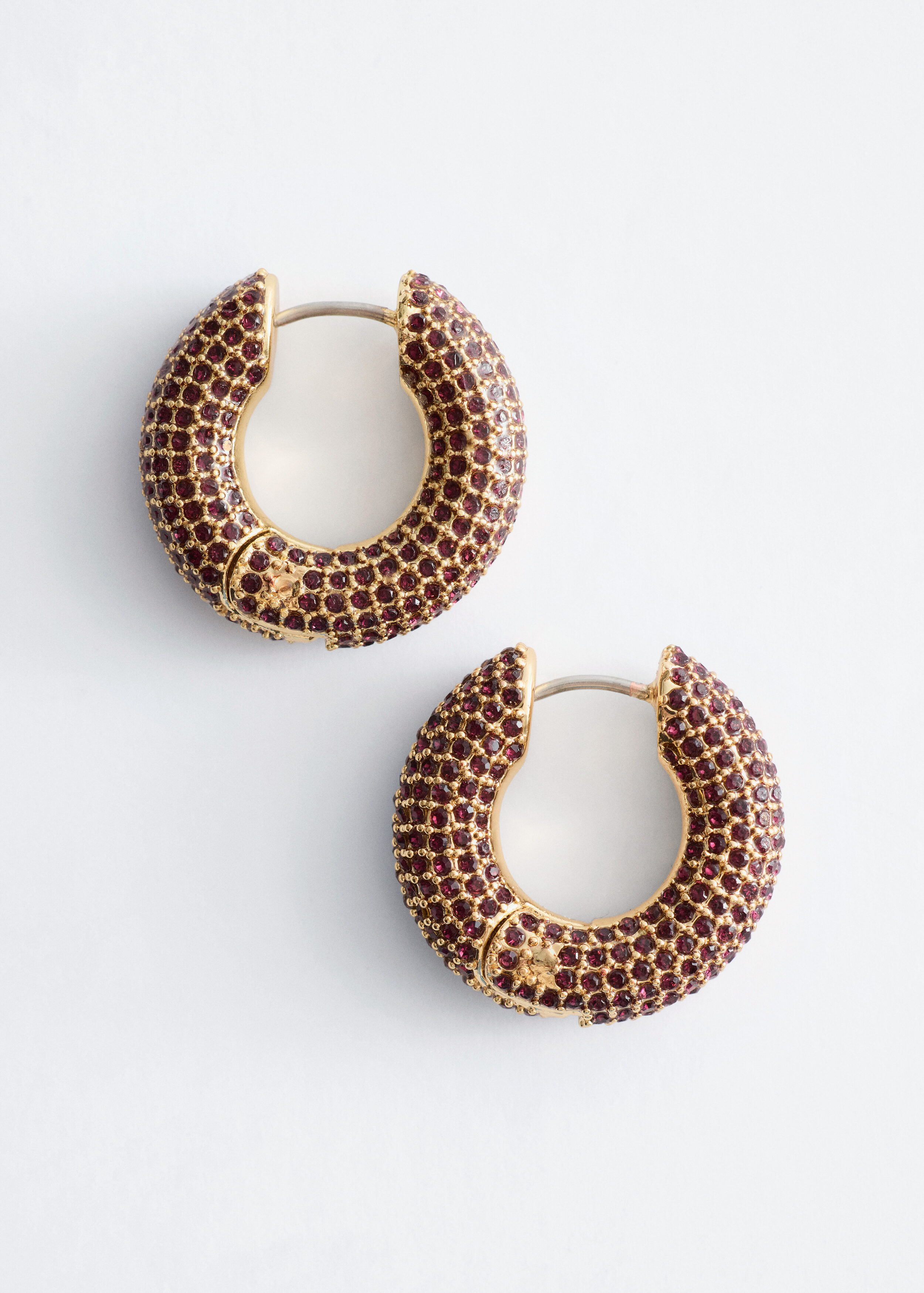 & Other Stories RHINESTONE HOOP EARRINGS