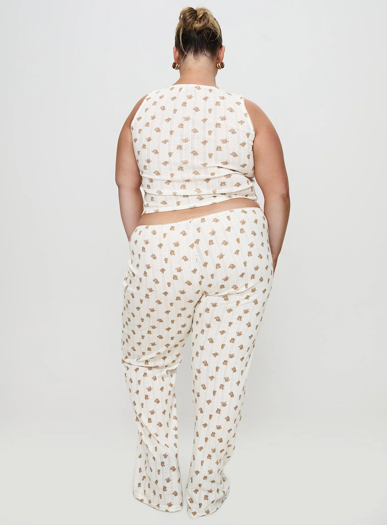 Sleepytea Pointelle Sleep Pant Multi Curve