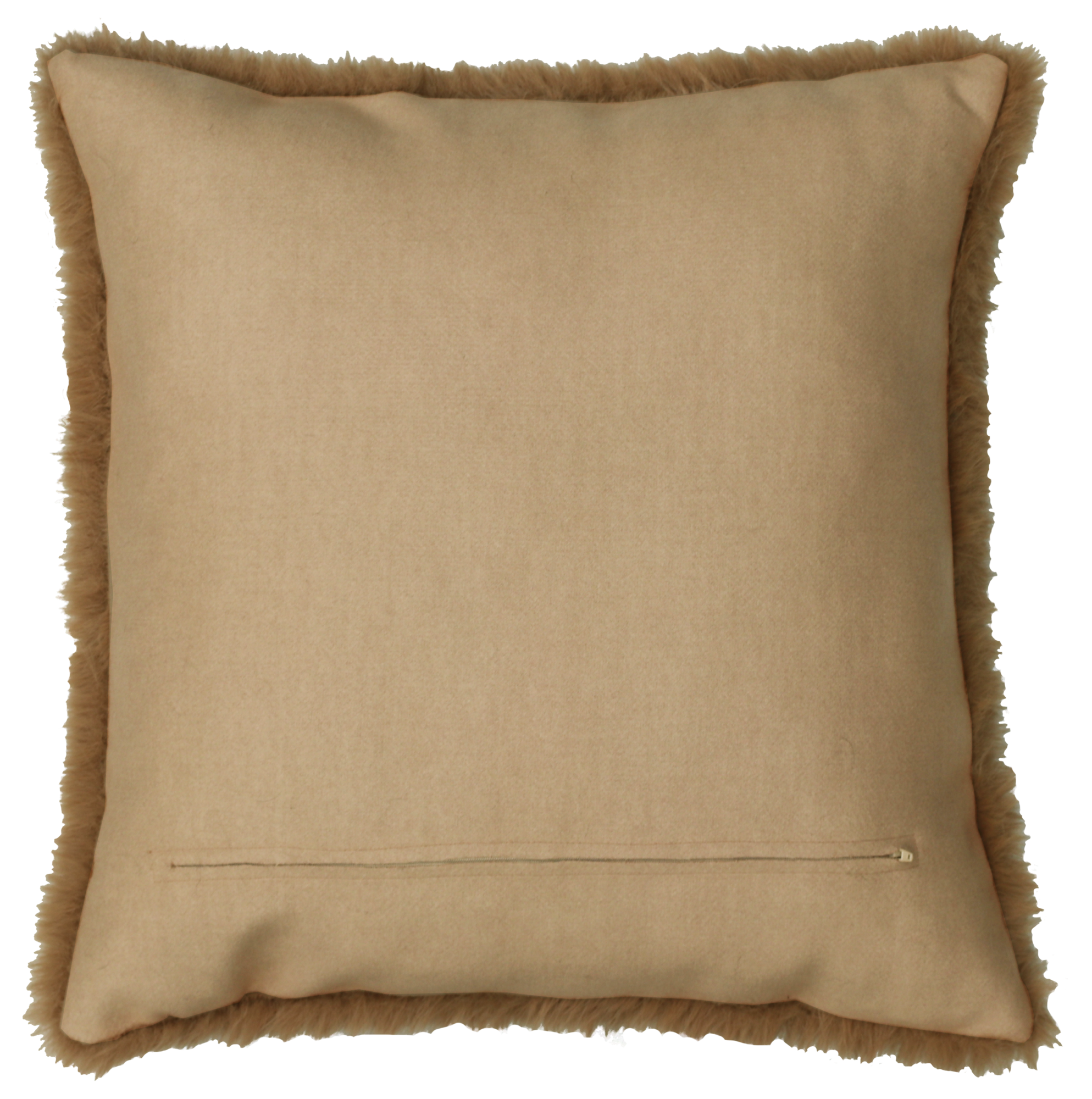 Kussen bont camel 55x55cm