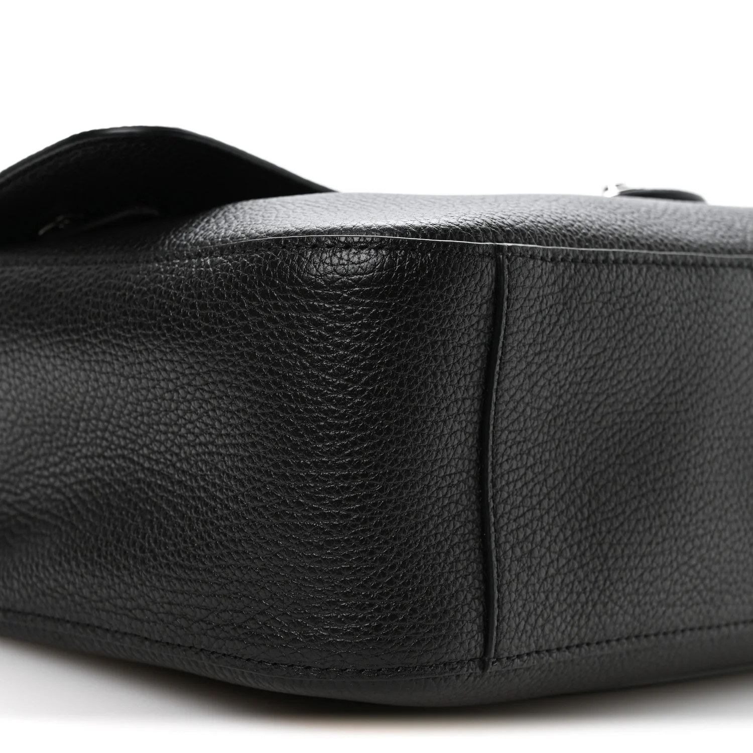 Grained Calfskin Small Souplissimo Maxi Flap Black - Top Club