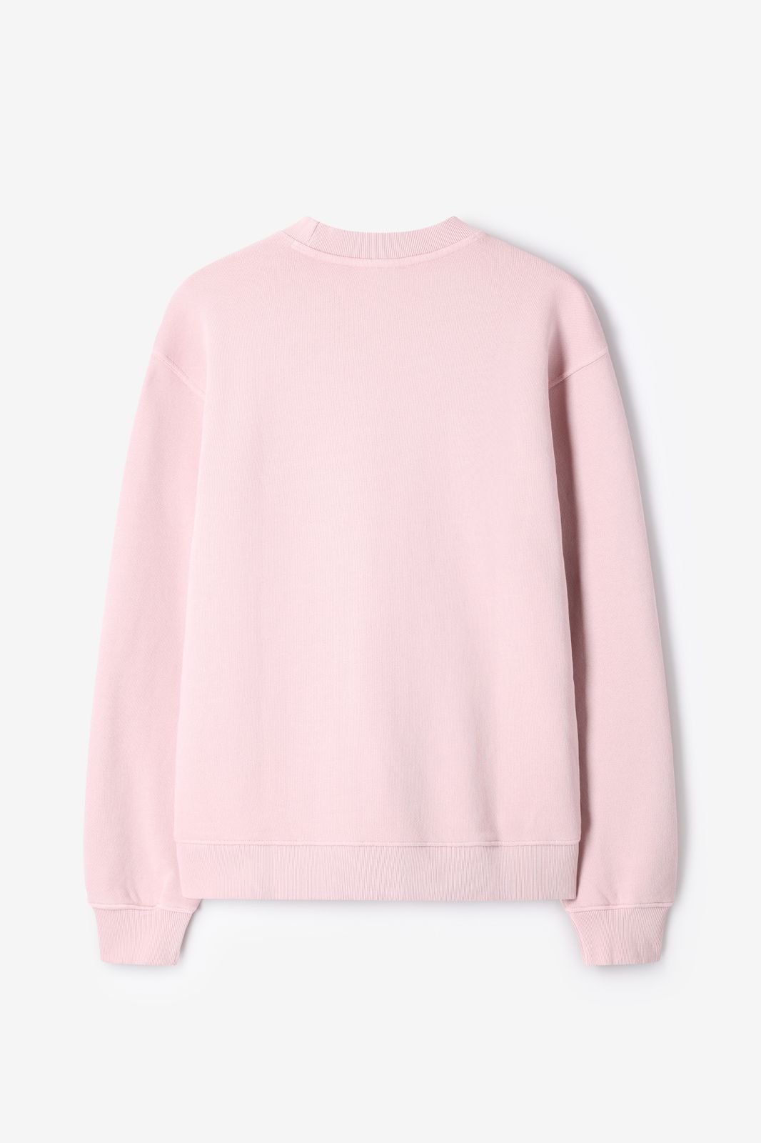 Lichtroze sweater met artwork