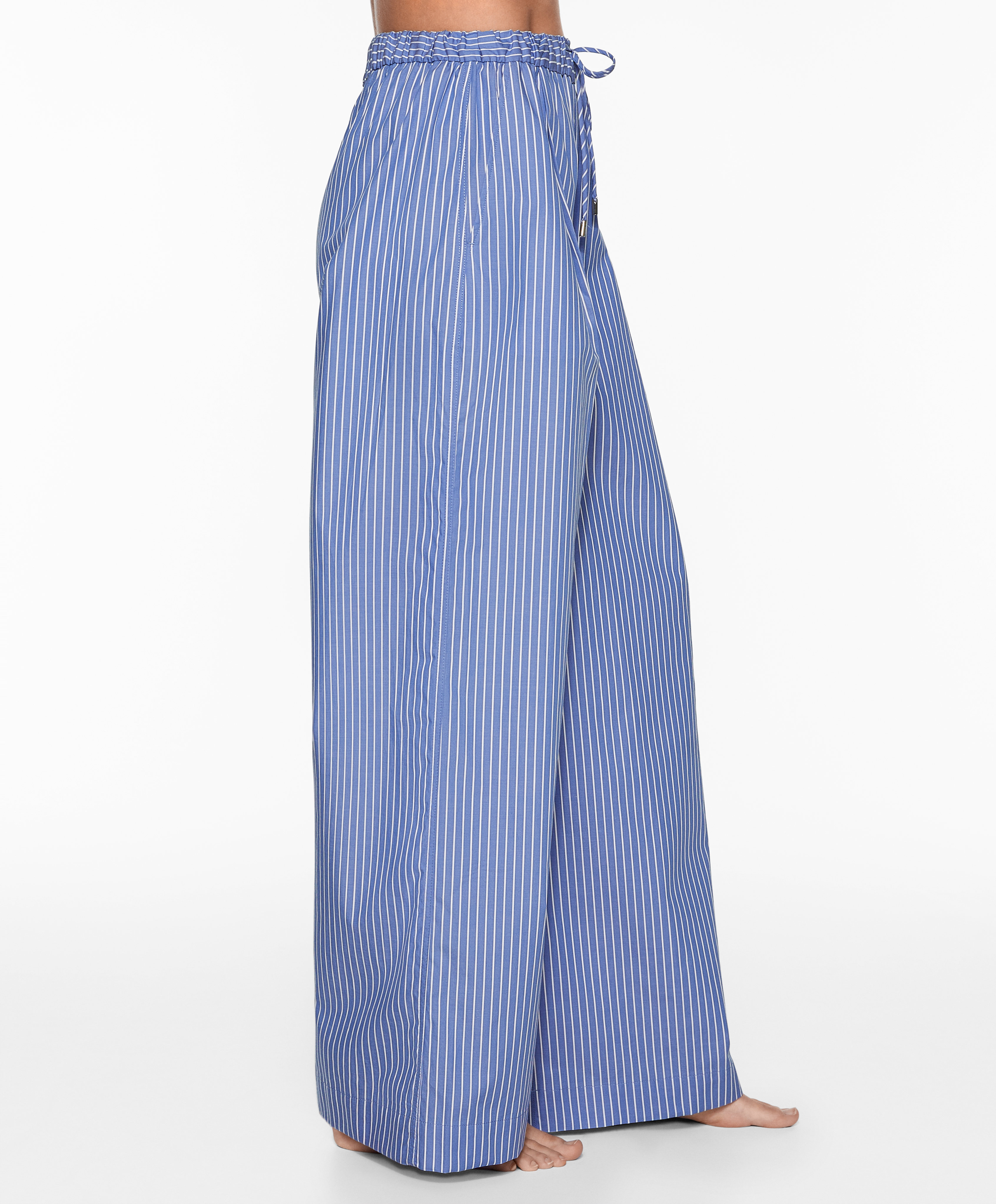 OYSHO Striped 100% cotton trousers