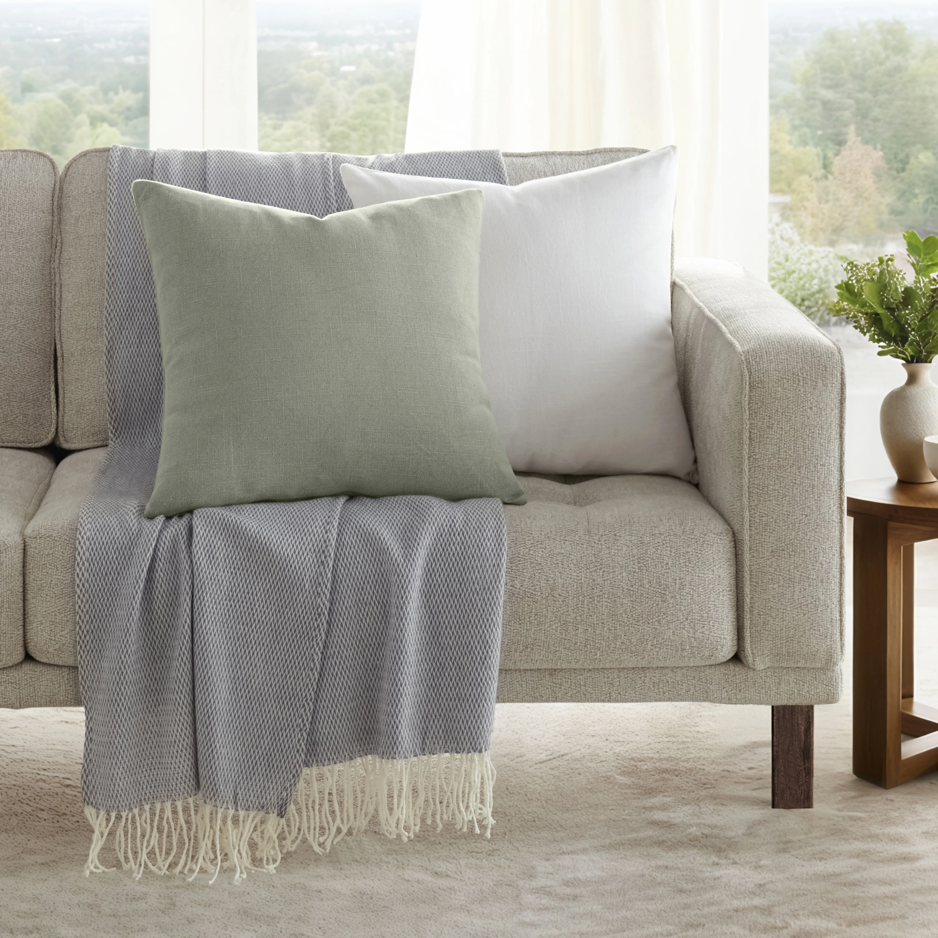 2-Pack Solid Décor Throw Pillows