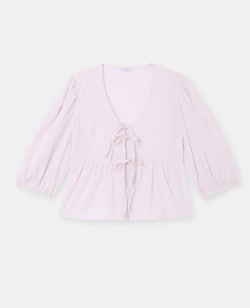 Pimkie Blouse rayée avec nouettes et manches ballons