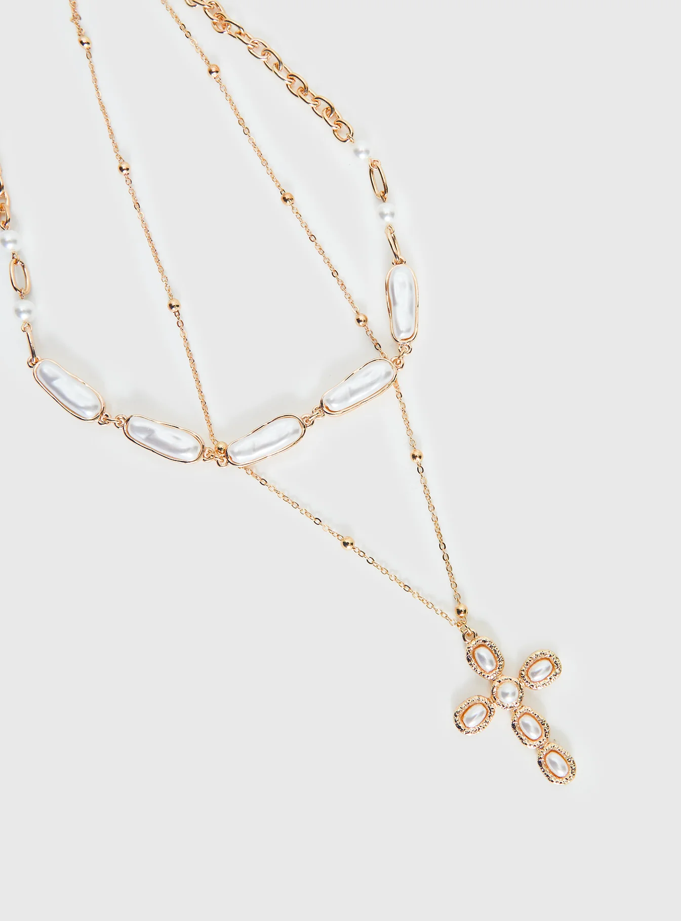 Isabellah Pearl Necklace Pack Gold