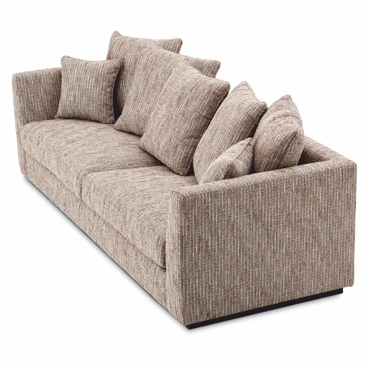 Luxury Living Room Sofa Beige / Black 255 cm - Living Room & Hotel Furniture