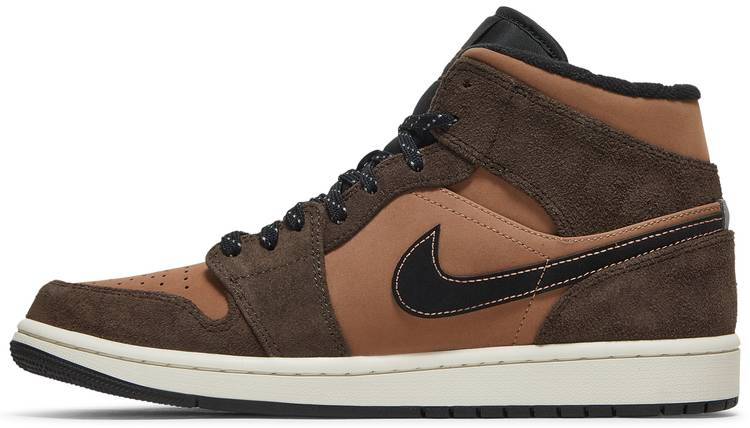 Air Jordan 1 Mid SE  Dark Chocolate  DC7294-200 - Sneaker Replica Workshop