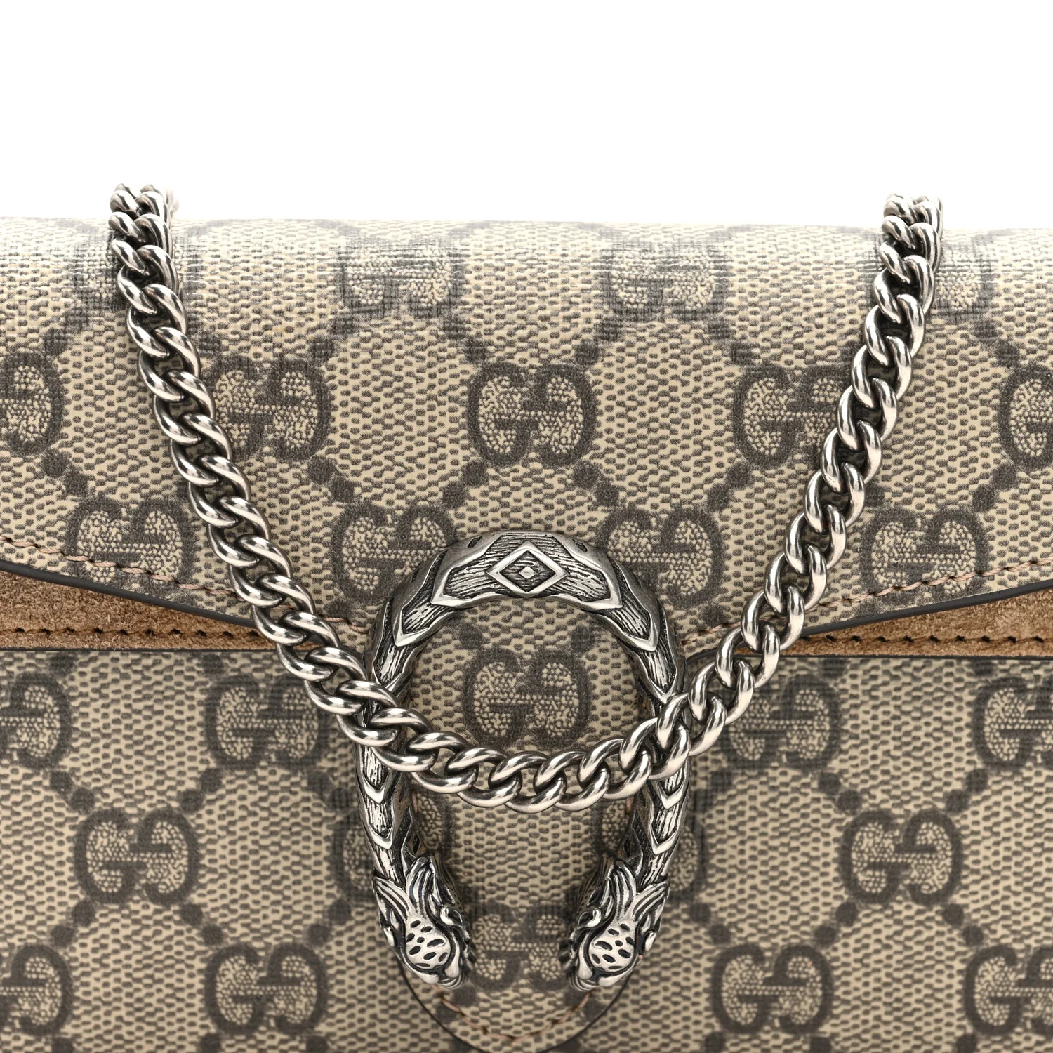 GG Supreme Monogram Super Mini Dionysus Shoulder Bag Taupe - Top Club