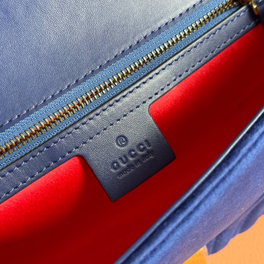 GG Velvet Small Marmont shoulder bag - Top Club