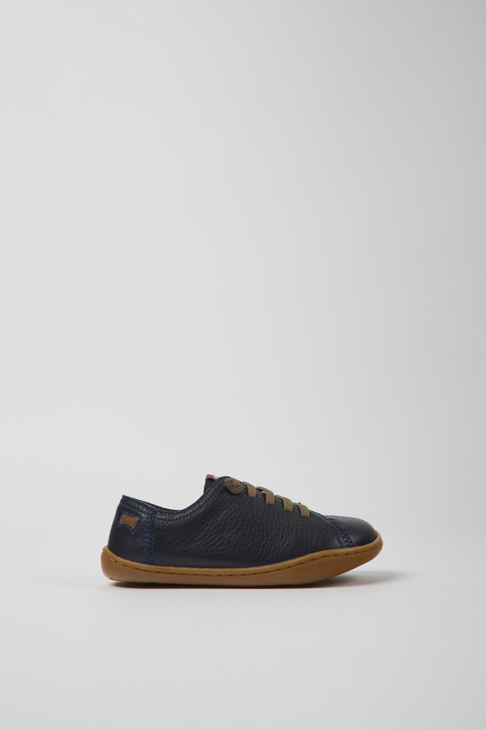 Peu Navy Blue Leather Shoes for Boys