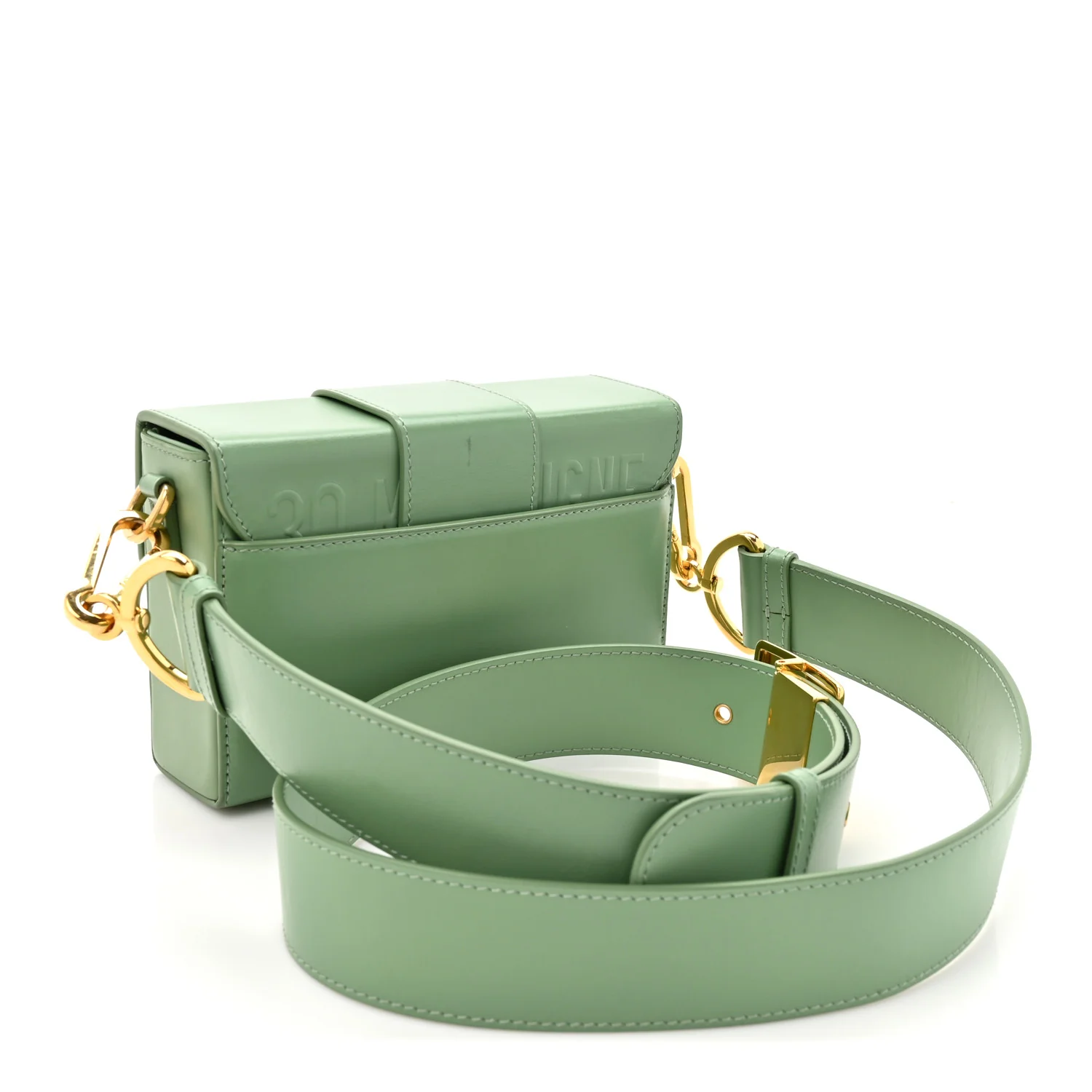 Box Calfskin 30 Montaigne Box Bag Mint Green - Top Club