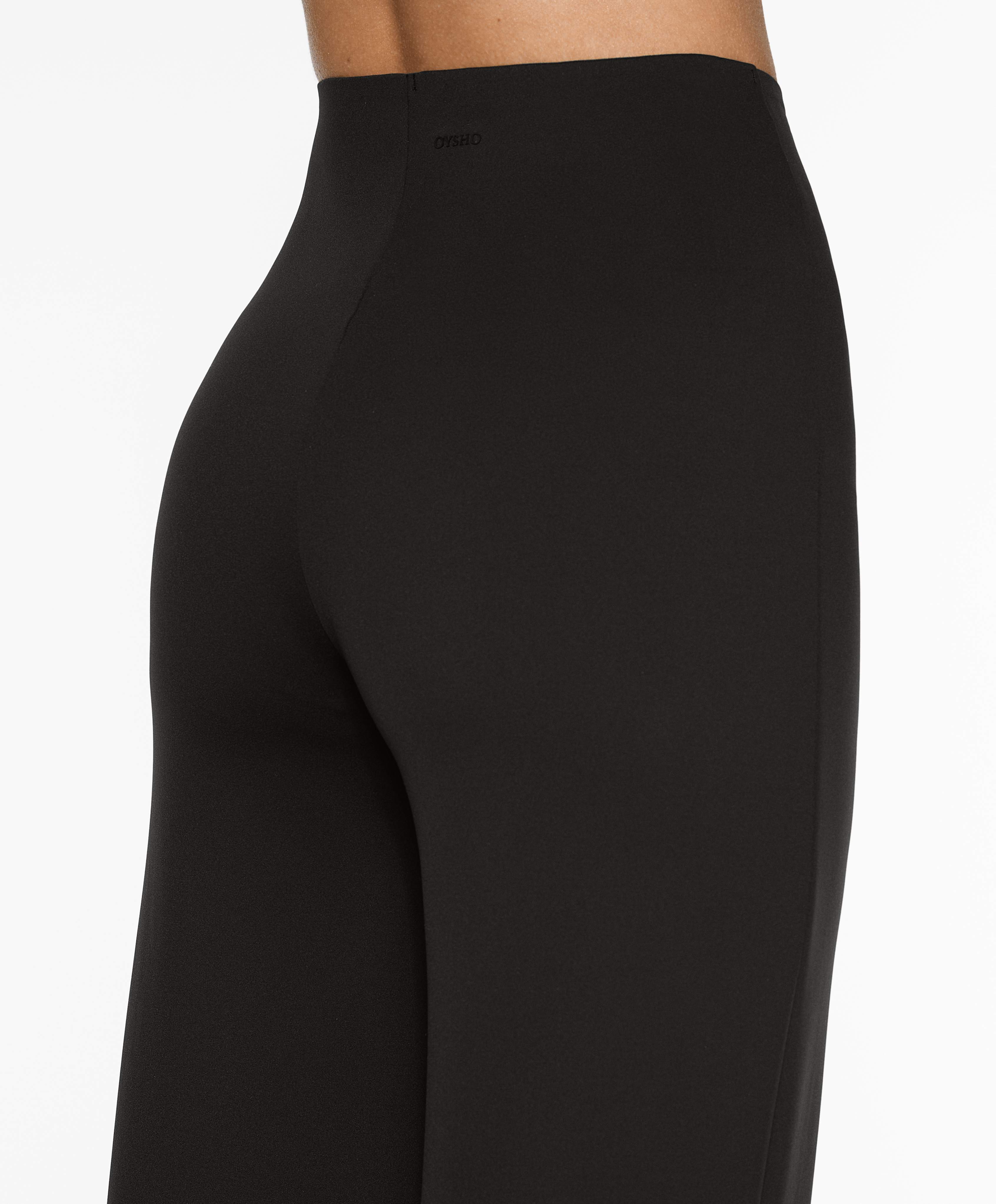 OYSHO Neoprene-effect straight-leg trousers