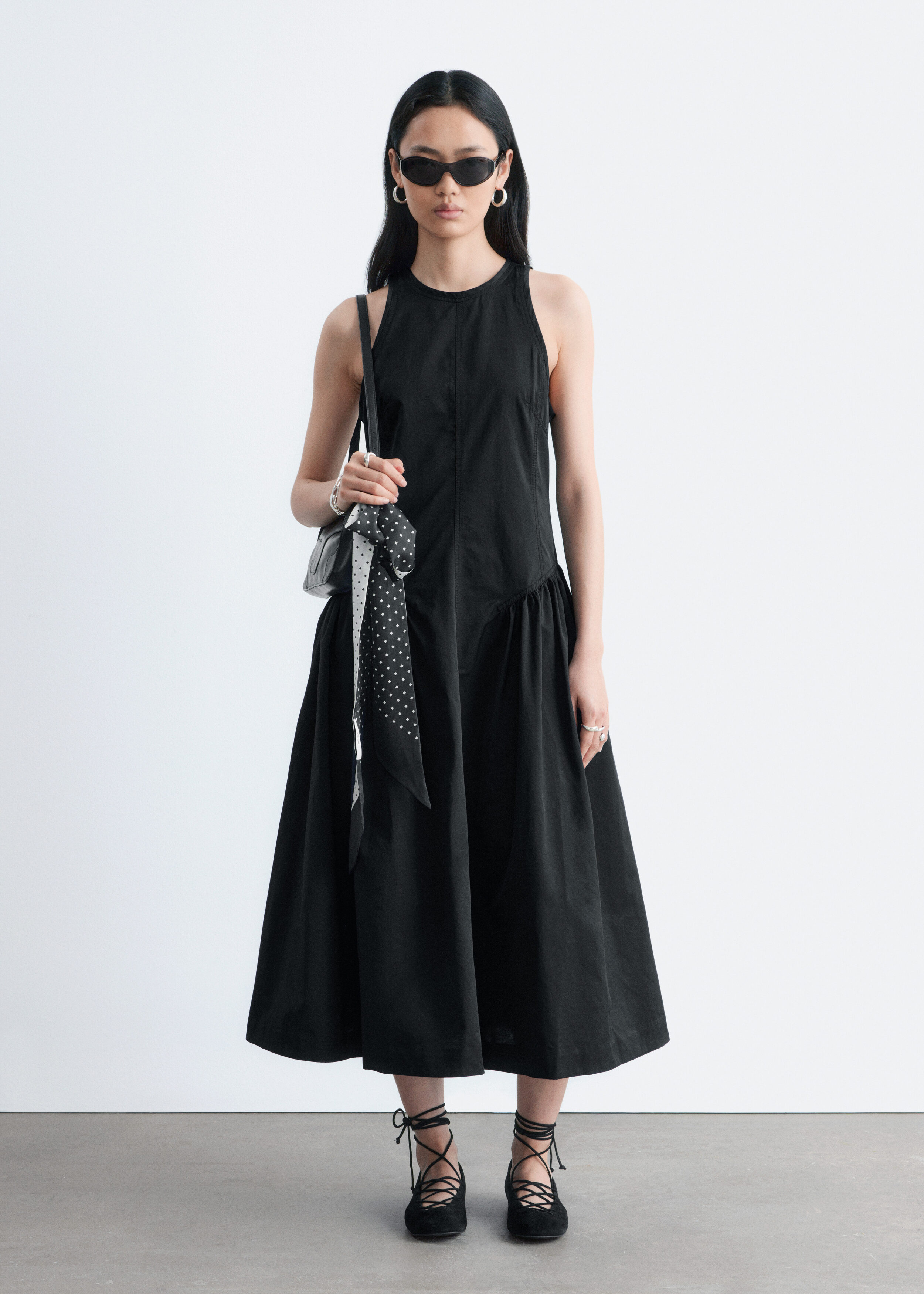 & Other Stories FLARED MIDI DRESS