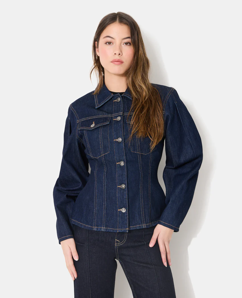 Pimkie Veste en jean cintrée avec manches ballons
