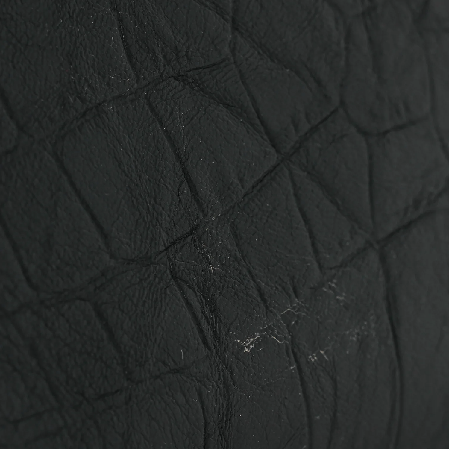 Calfskin Crocodile Embossed West Hollywood Monogram Fold Over Clutch Black - Top Club