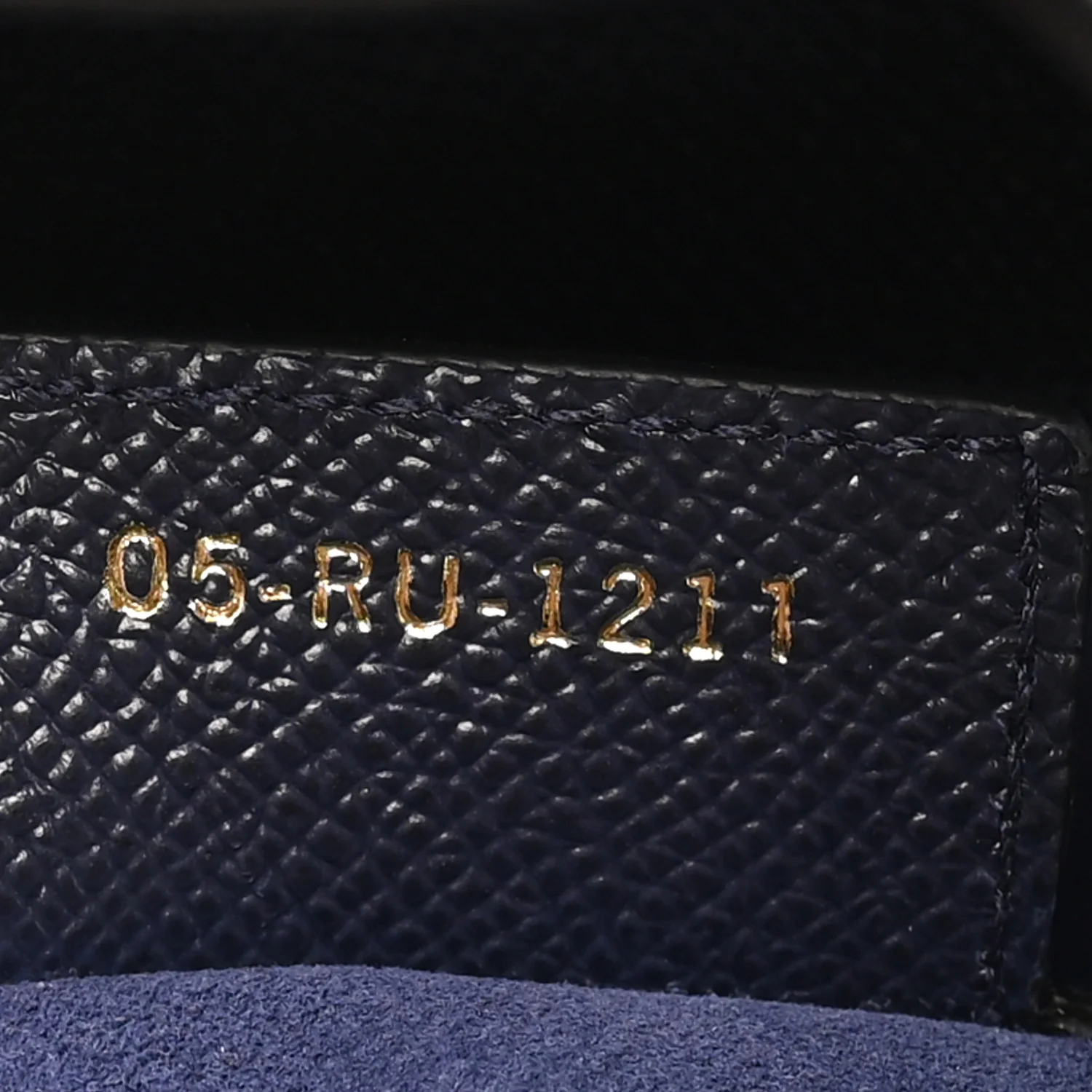 Grained Calfskin Saddle Bag Navy - Top Club