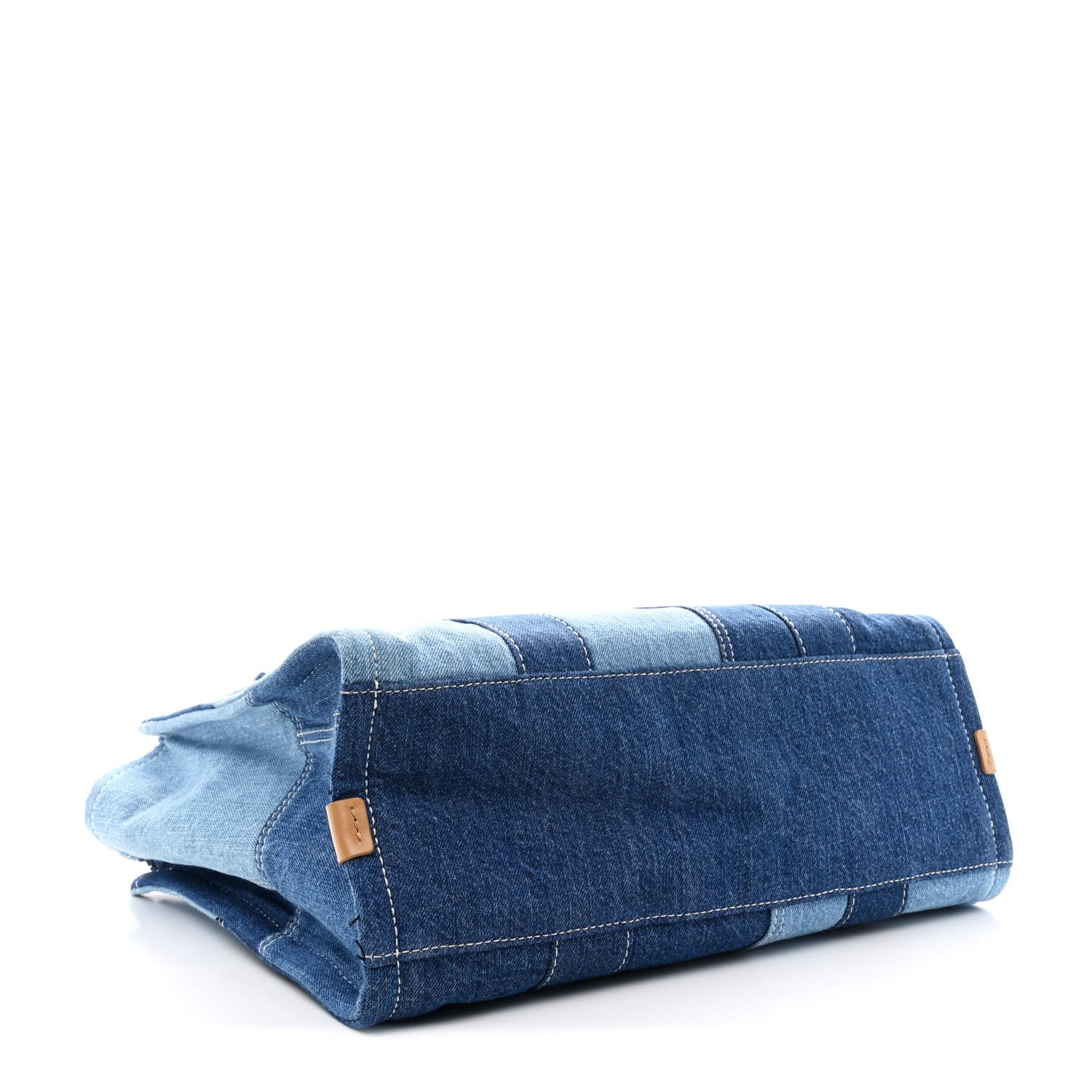Denim Canvas Large The Tote Bag Blue - Top Club
