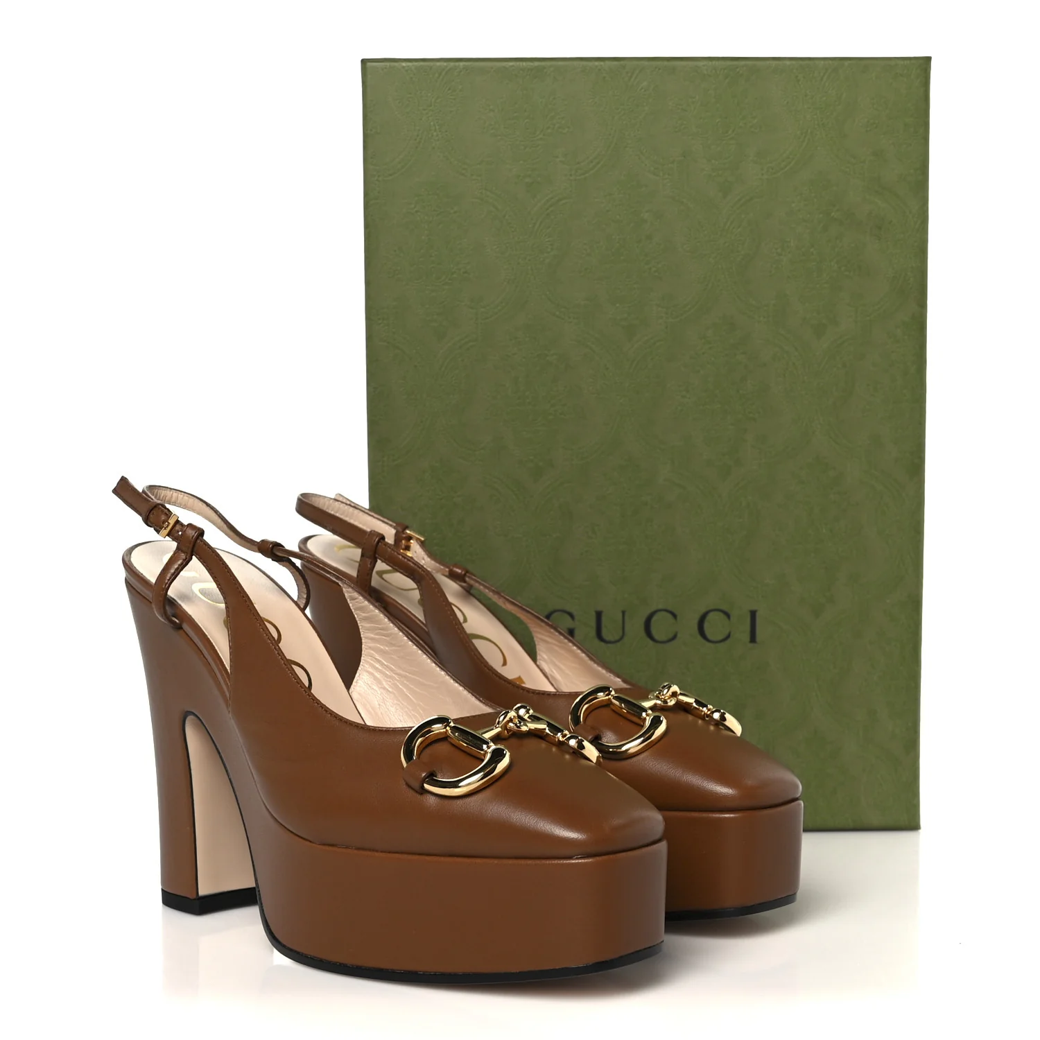 Nappa Horsebit Platform 35/120mm Slingback Pumps 37 Cuir - Top Club