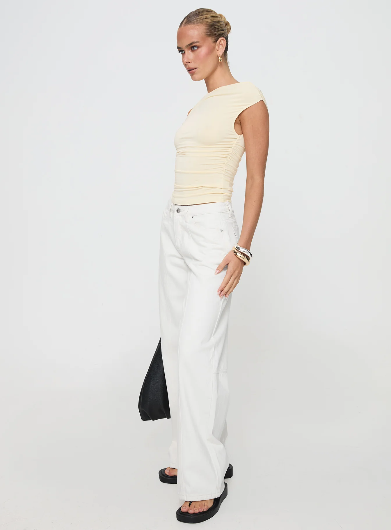 Lando Low Rise Straight Leg Jeans White