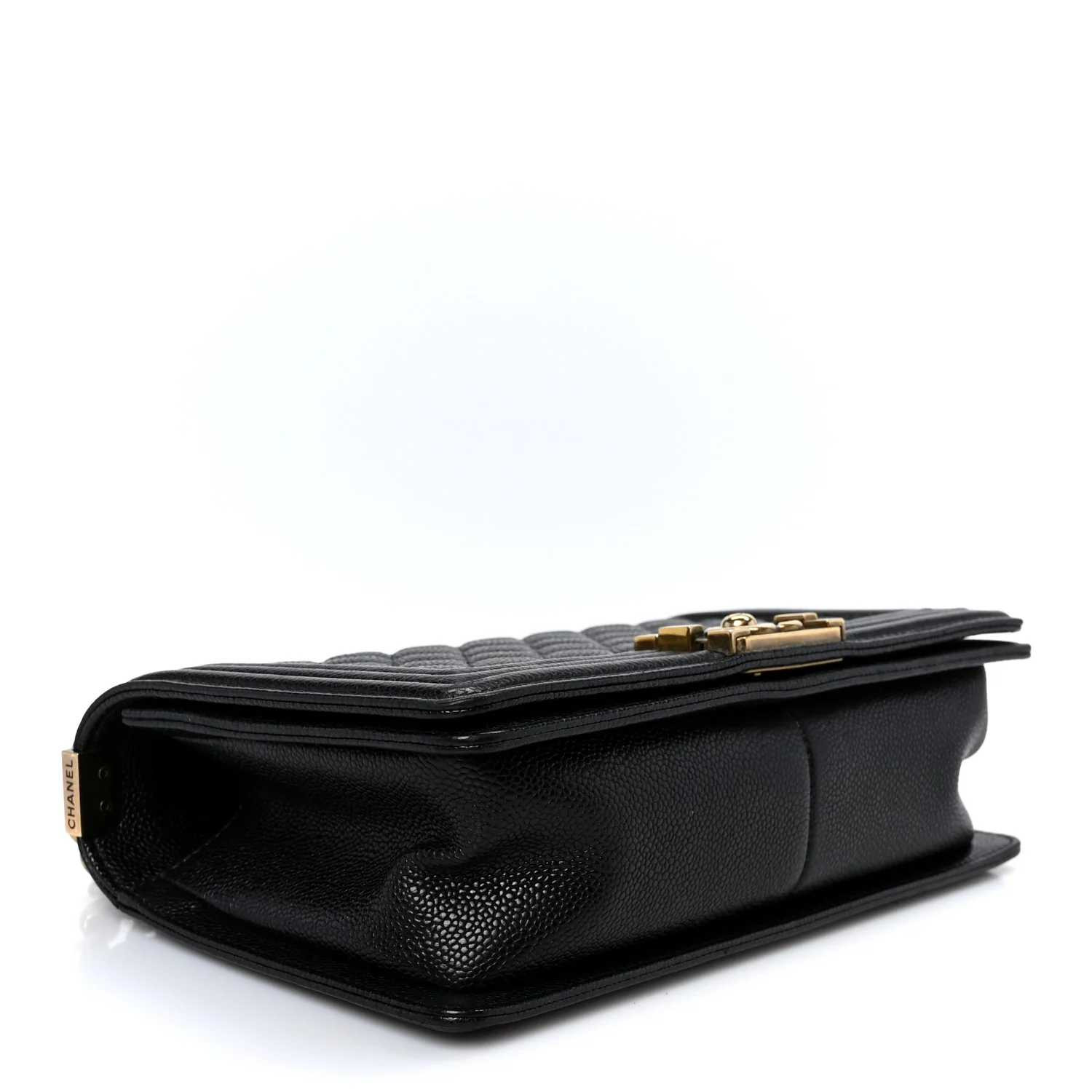 Caviar Quilted Medium Boy Flap Black - Top Club