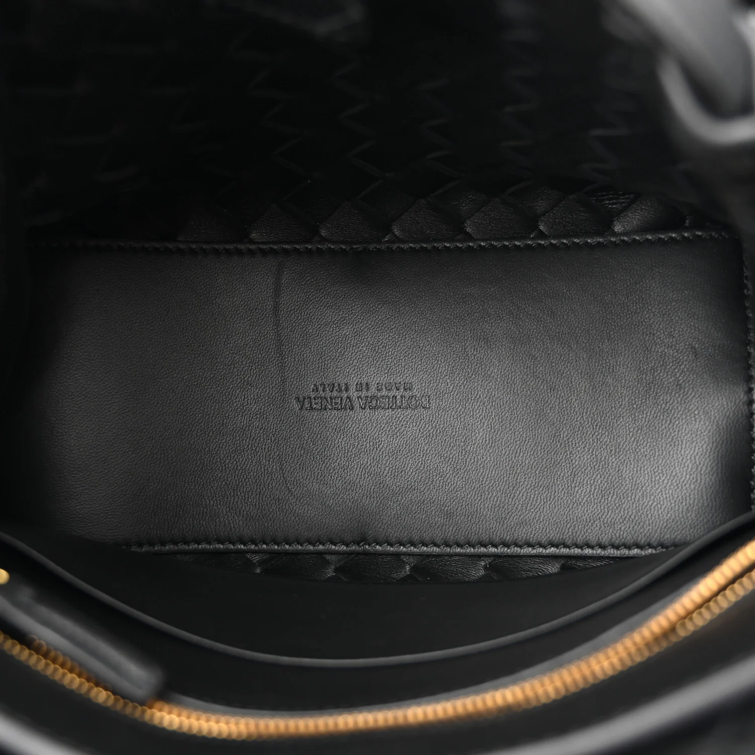 Nappa Intrecciato Small Andiamo Shoulder Bag Black - Top Club