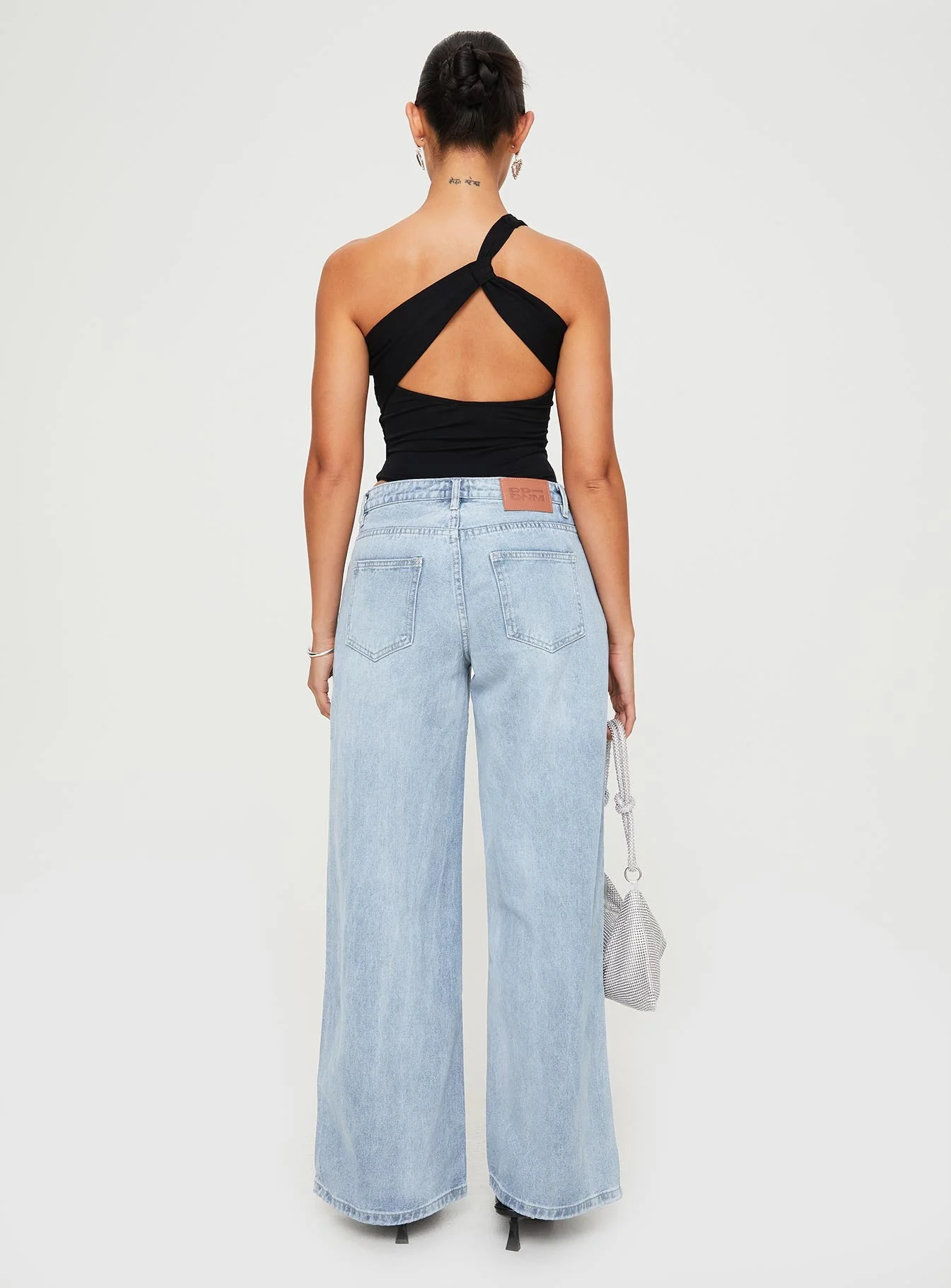 Ramos Low Rise Wide Leg Jeans Light Blue Wash Petite