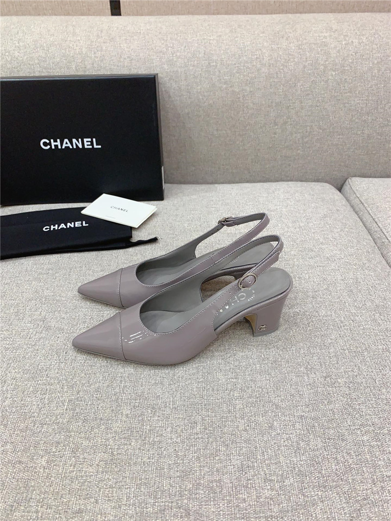 chanel classic sling back thick heel sandals - Sneaker Replica Workshop