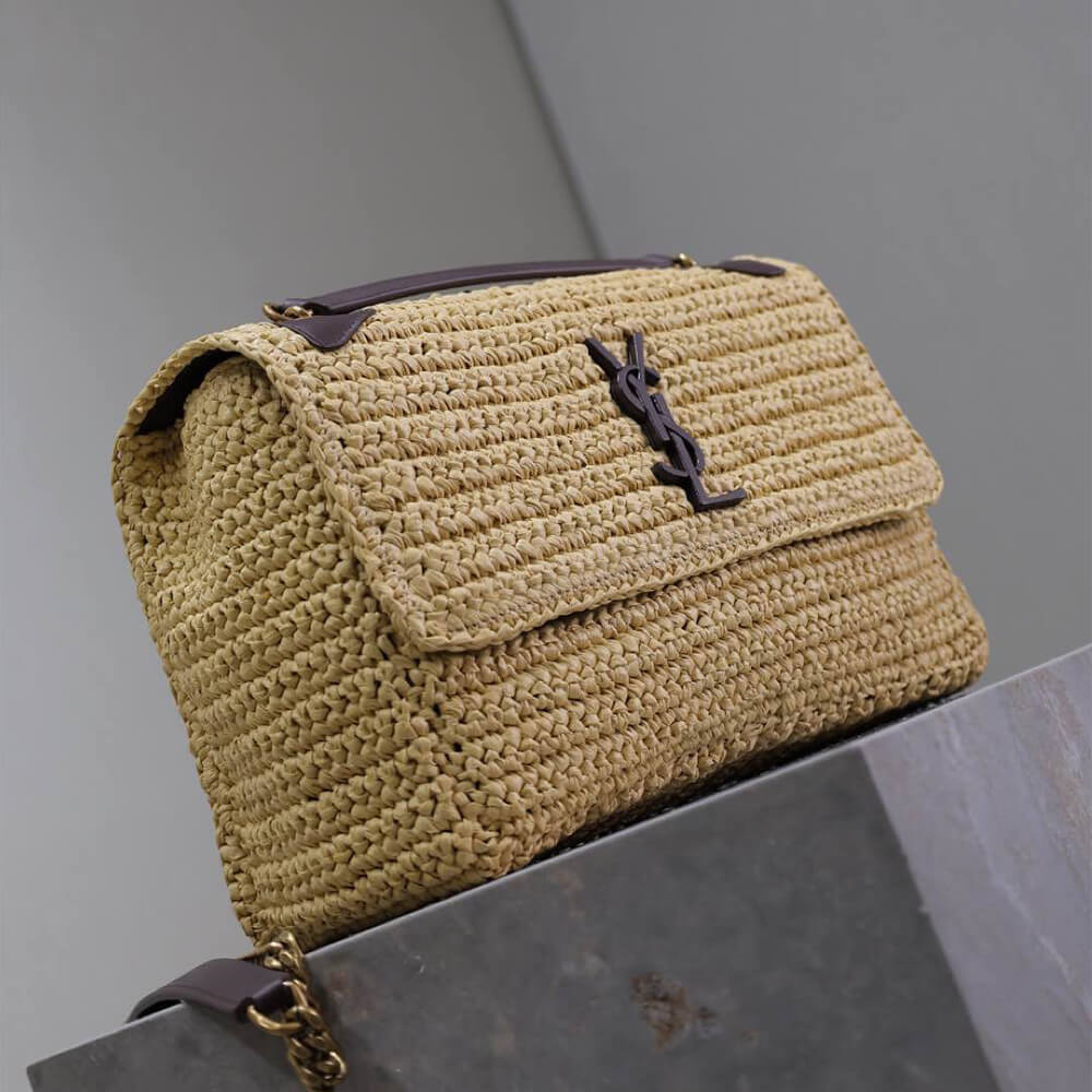 SAINT LAURENT NIKI CHAIN MEDIUM IN RAFFIA(HIGH-END GRADE) - Top Club