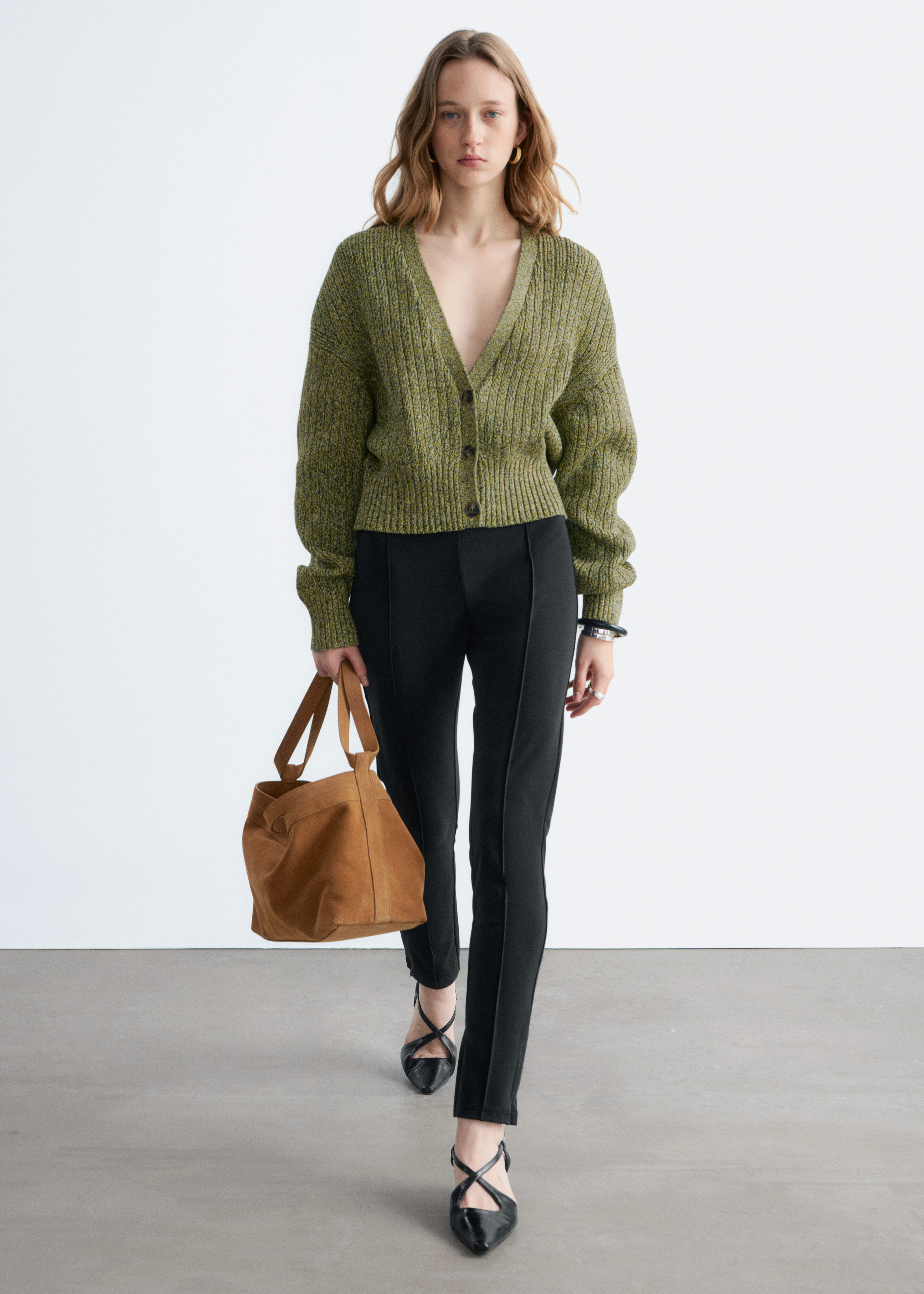 & Other Stories RIB-KNIT COTTON CARDIGAN