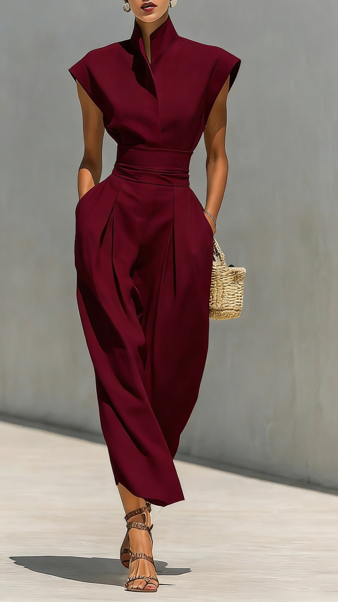 Women's high-waisted midi skirt, turtleneck loose top, commuter dress - Nordfashionstorm - Women's Clothing, Fashion for You - Nordfashionstorm.com