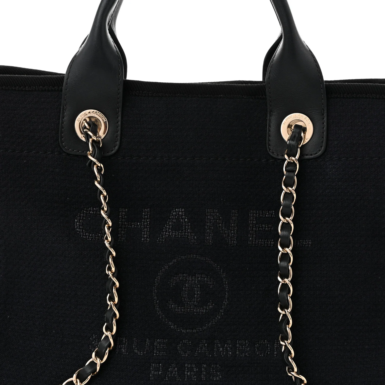 Mixed Fibers Small Deauville Tote Black - Top Club