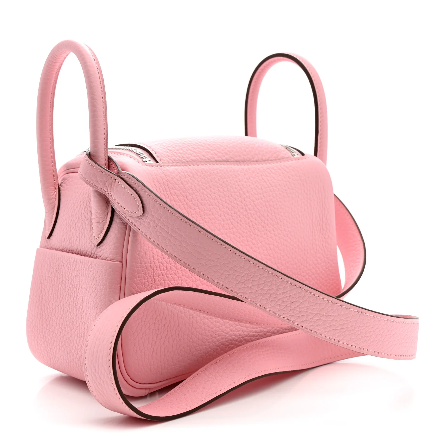 Taurillon Clemence Verso Mini Lindy 20 Rose Sakura Gris Perle - Top Club