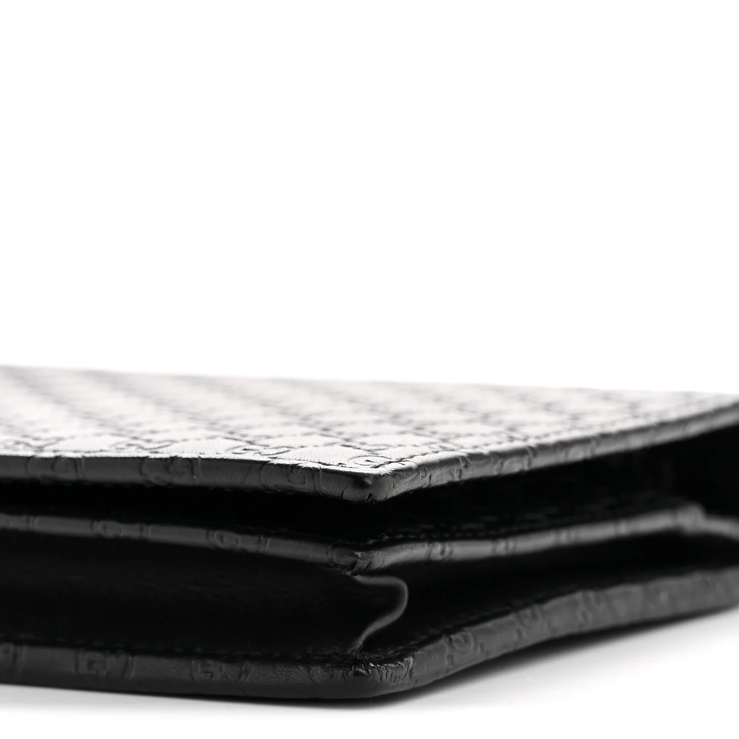 Microguccissima Crossbody Wallet Black - Top Club