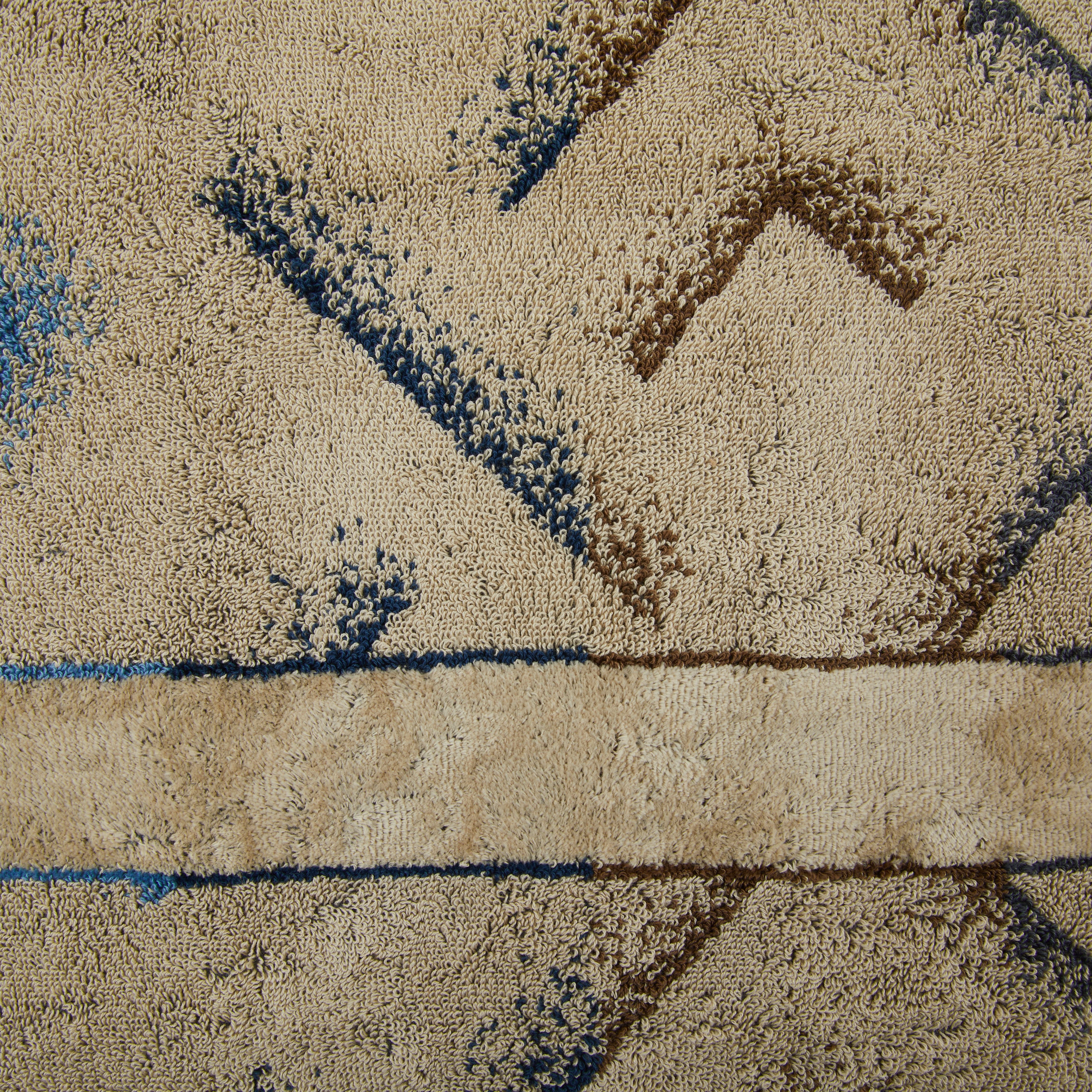 Asciugamano Con Ospite In Spugna Kanzi 40X60+60X100 Blu Carrara