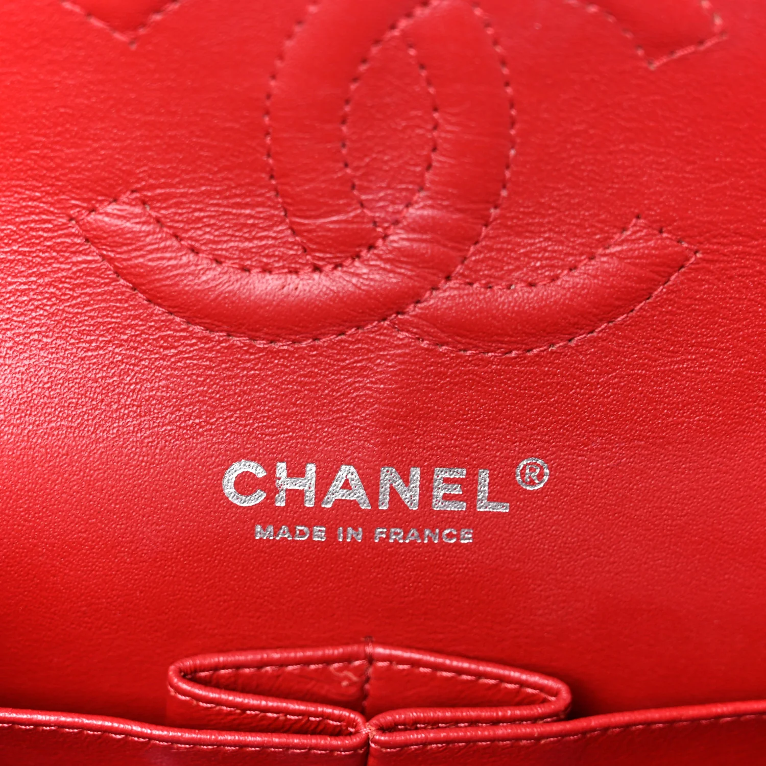 Caviar Quilted Medium Double Flap Red - Top Club