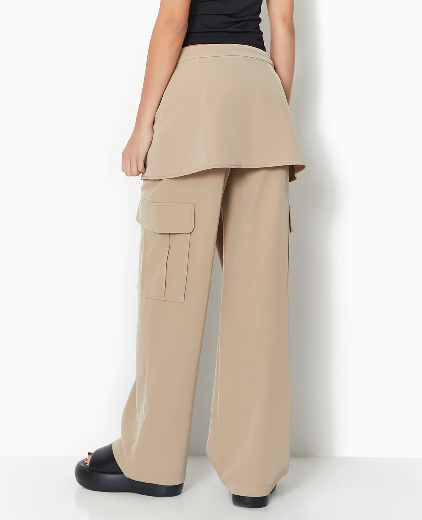 Pimkie 2 en 1 : pantalon cargo + jupette amovible