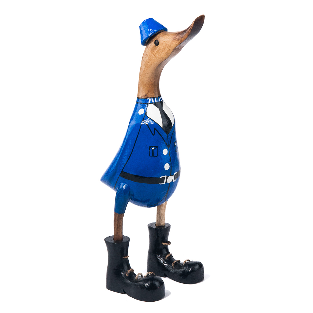 Houten eend politie agent