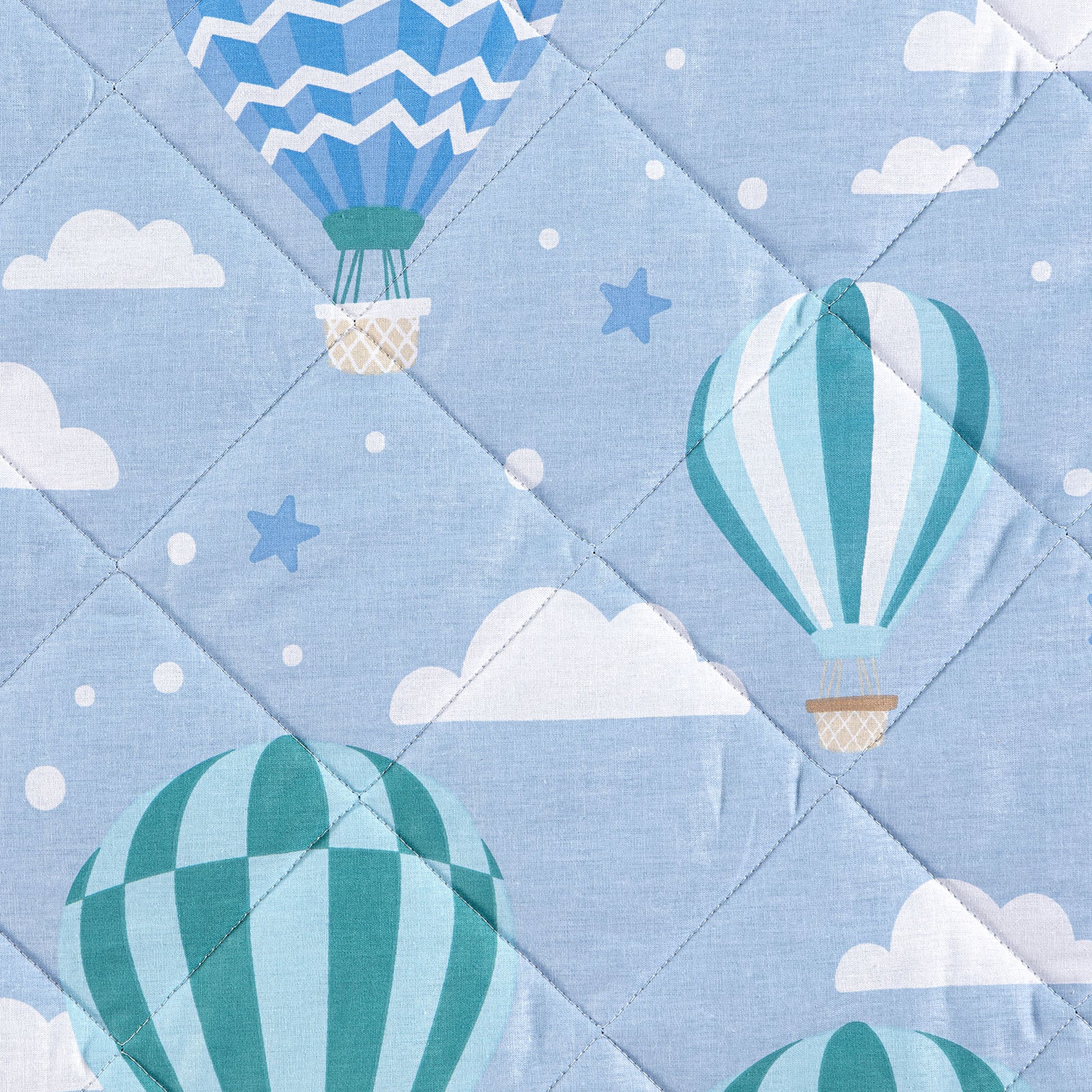 Single cotton stars quilted sky cotton caleffi kids