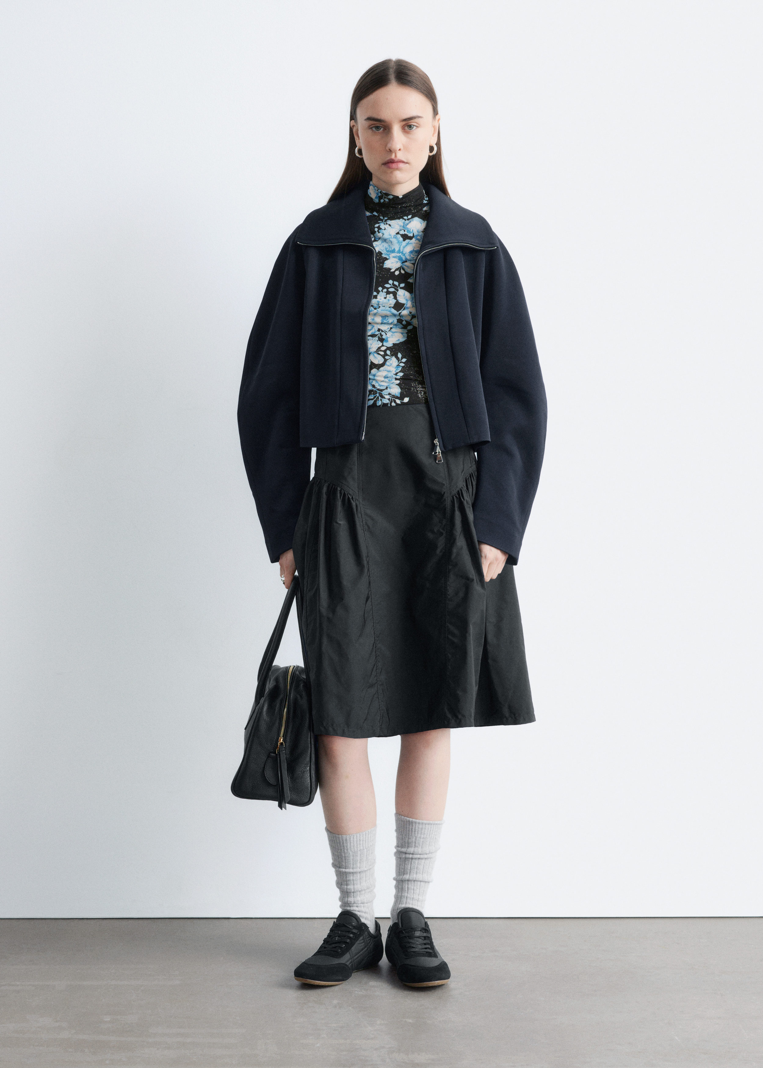 & Other Stories FLORAL-PATTERNED TURTLENECK TOP