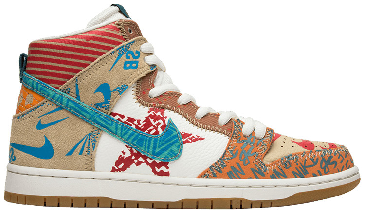 Thomas Campbell x SB Dunk High  What The  918321-381 - Sneaker Replica Workshop