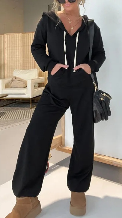 Women's Casual Solid-Color Athletic Jumpsuit - Nordfashionstorm - Women's Clothing, Fashion for You - Nordfashionstorm.com