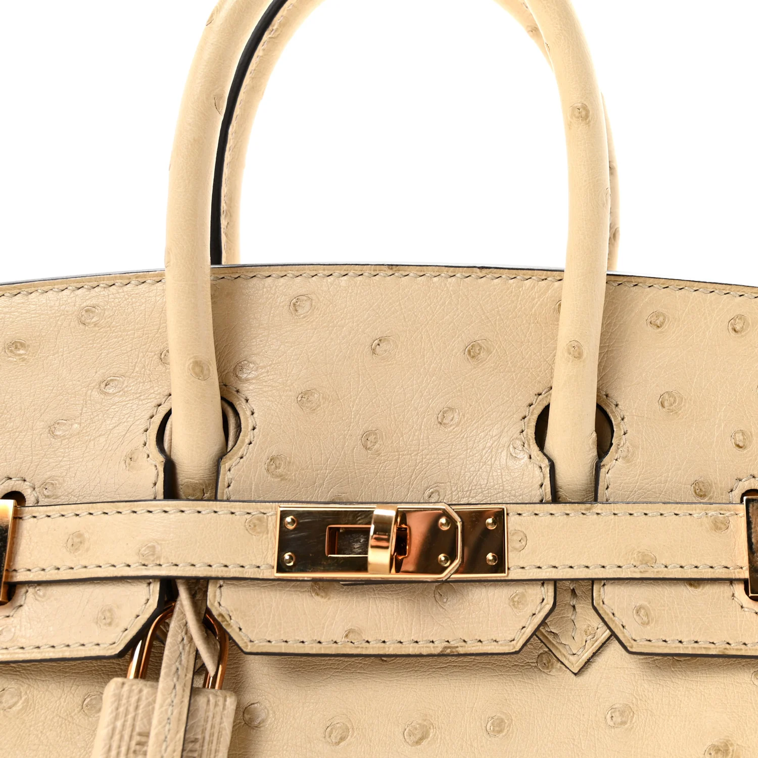 Ostrich Birkin 25 Parchemin - Top Club