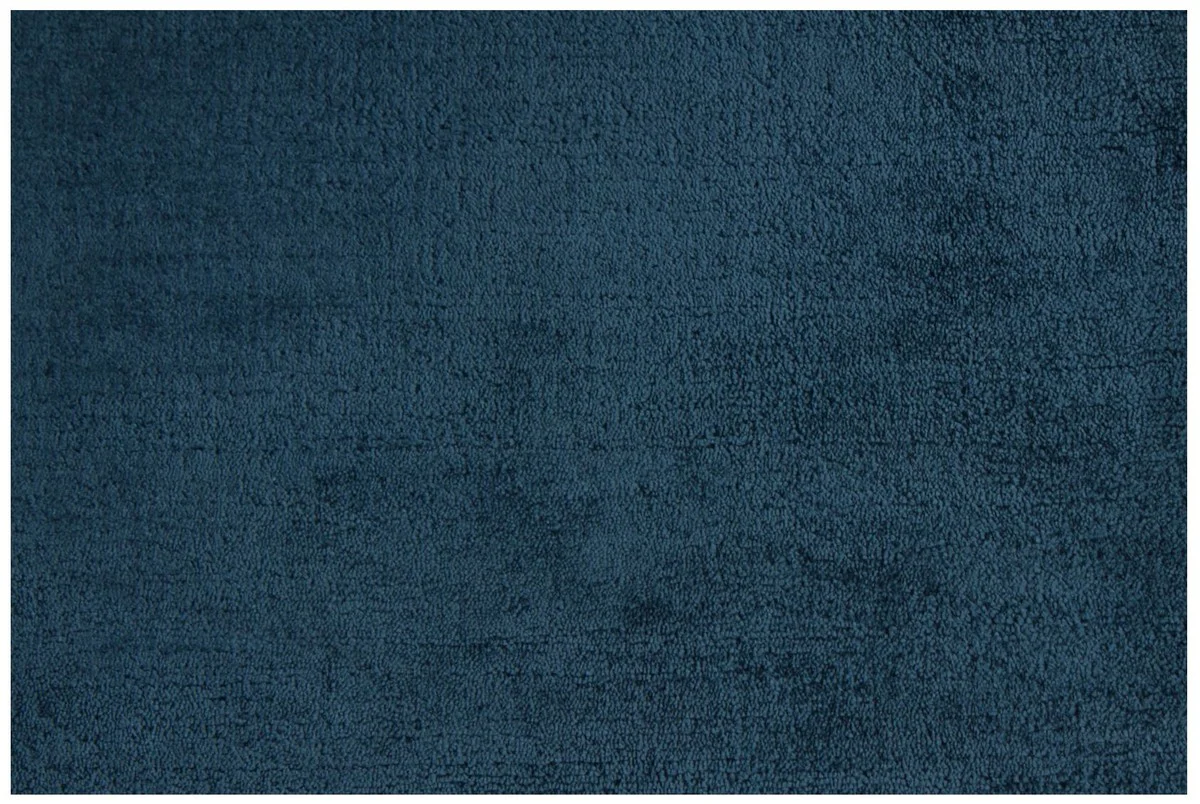 Luxury silk carpet dark blue 300 x 400 cm - rectangular living room carpet - luxury quality - living room decoration accessories