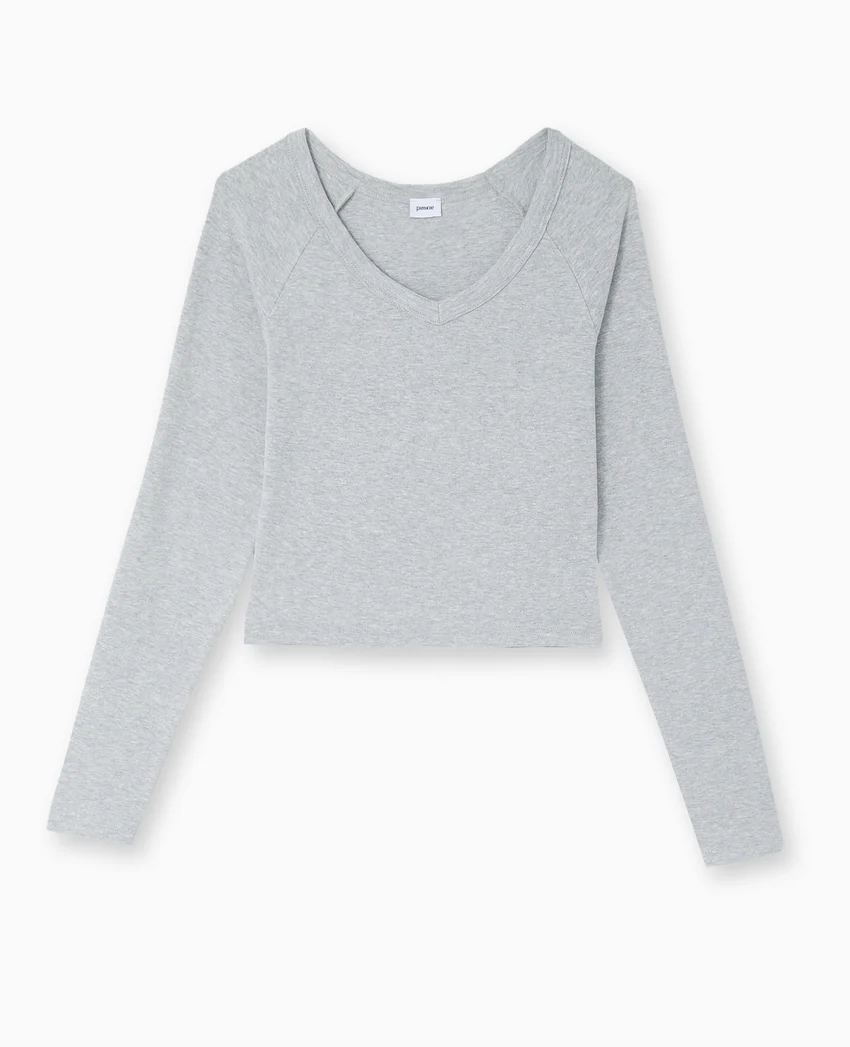 Pimkie T-shirt court manches longues col V