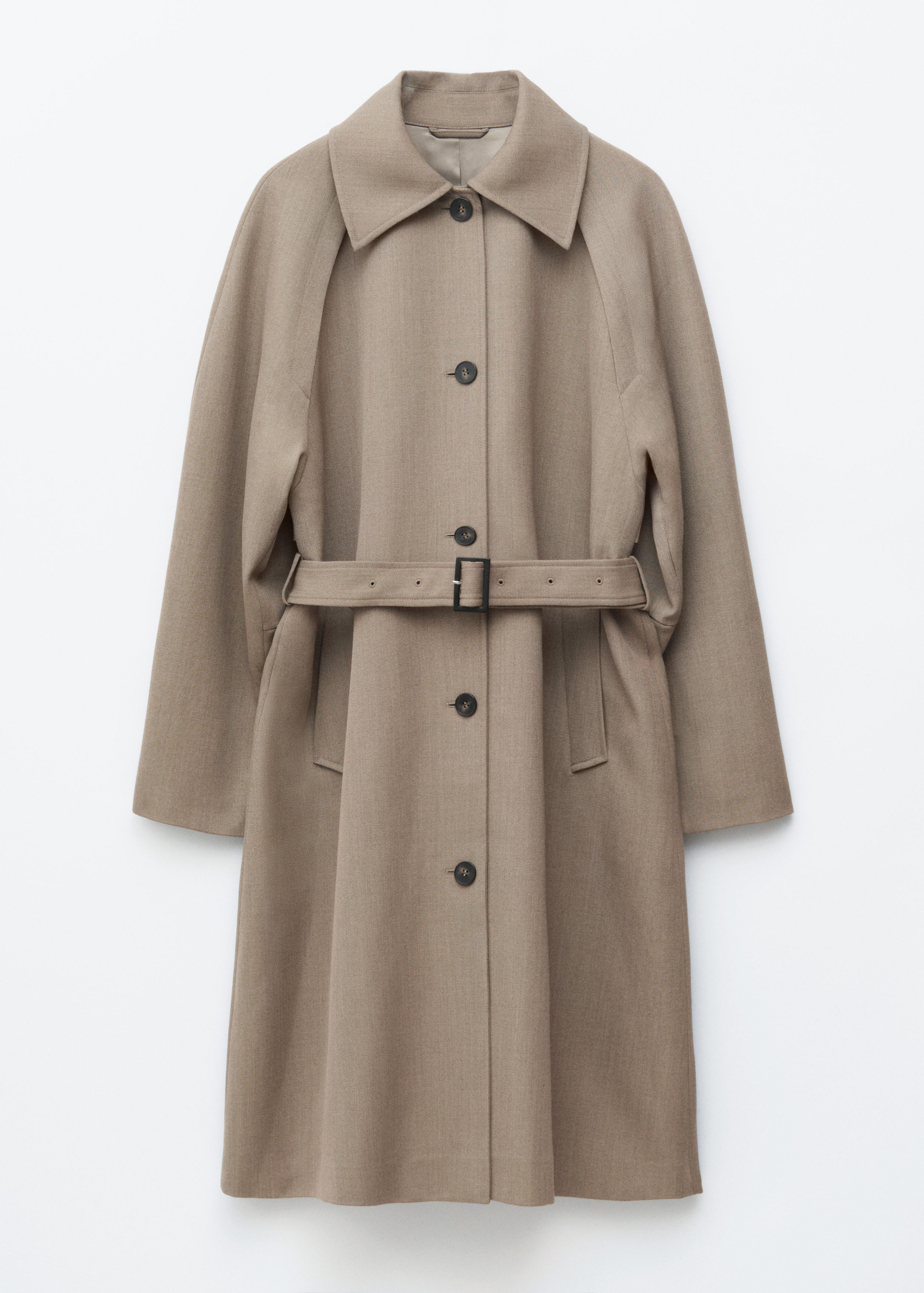 & Other Stories TIE-BELT WOOL TRENCH COAT