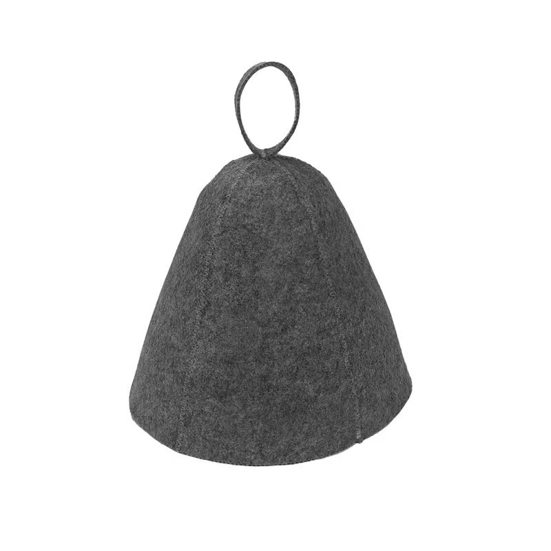 Custom Design Eco-Friendly Felt Thermal Sauna Cap Embroidered Banya Shower Hat Men Women Bath Accessory Russian Hair Care