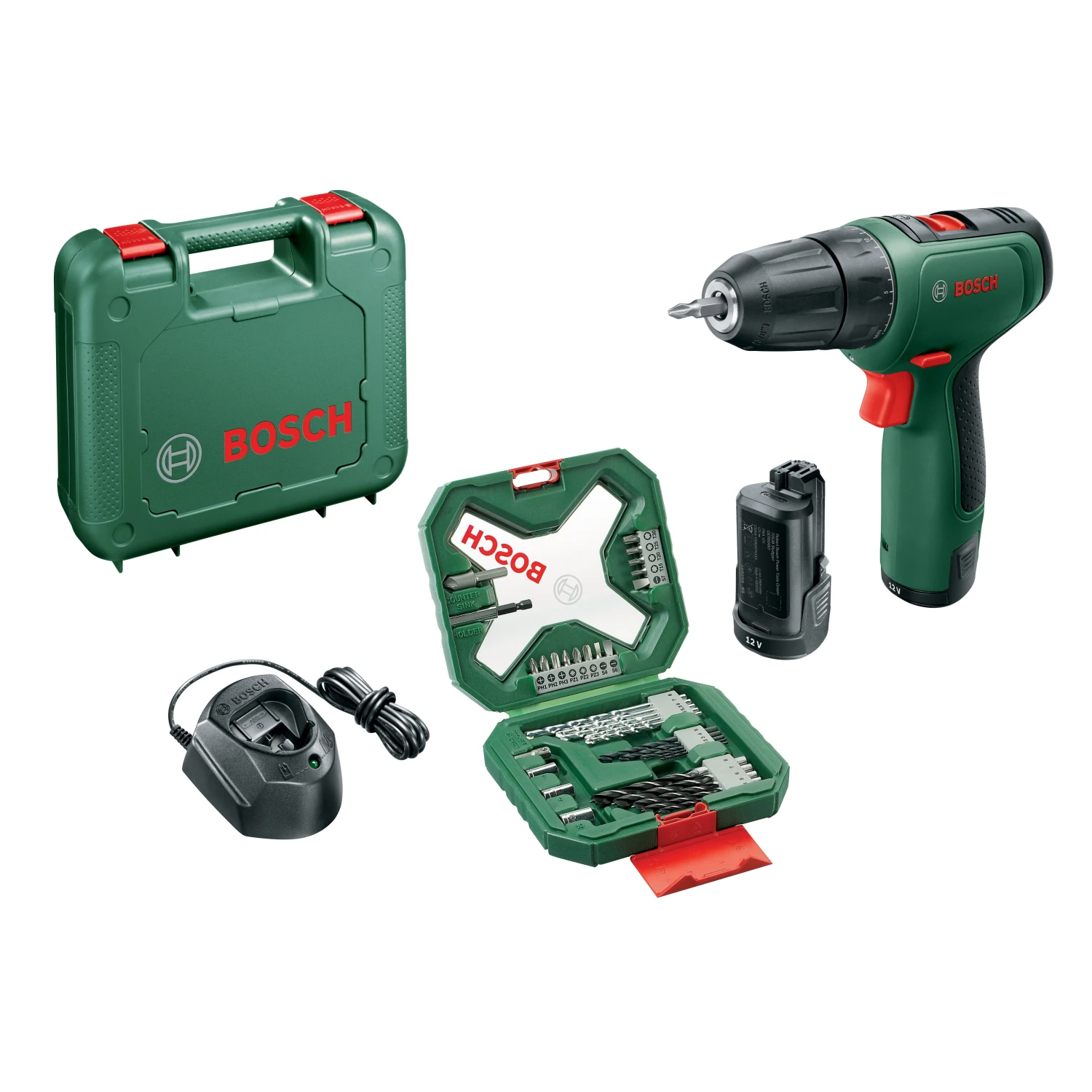 Bosch Trapano avvitatore Bosch Easydrill 1200 con 2 batterie