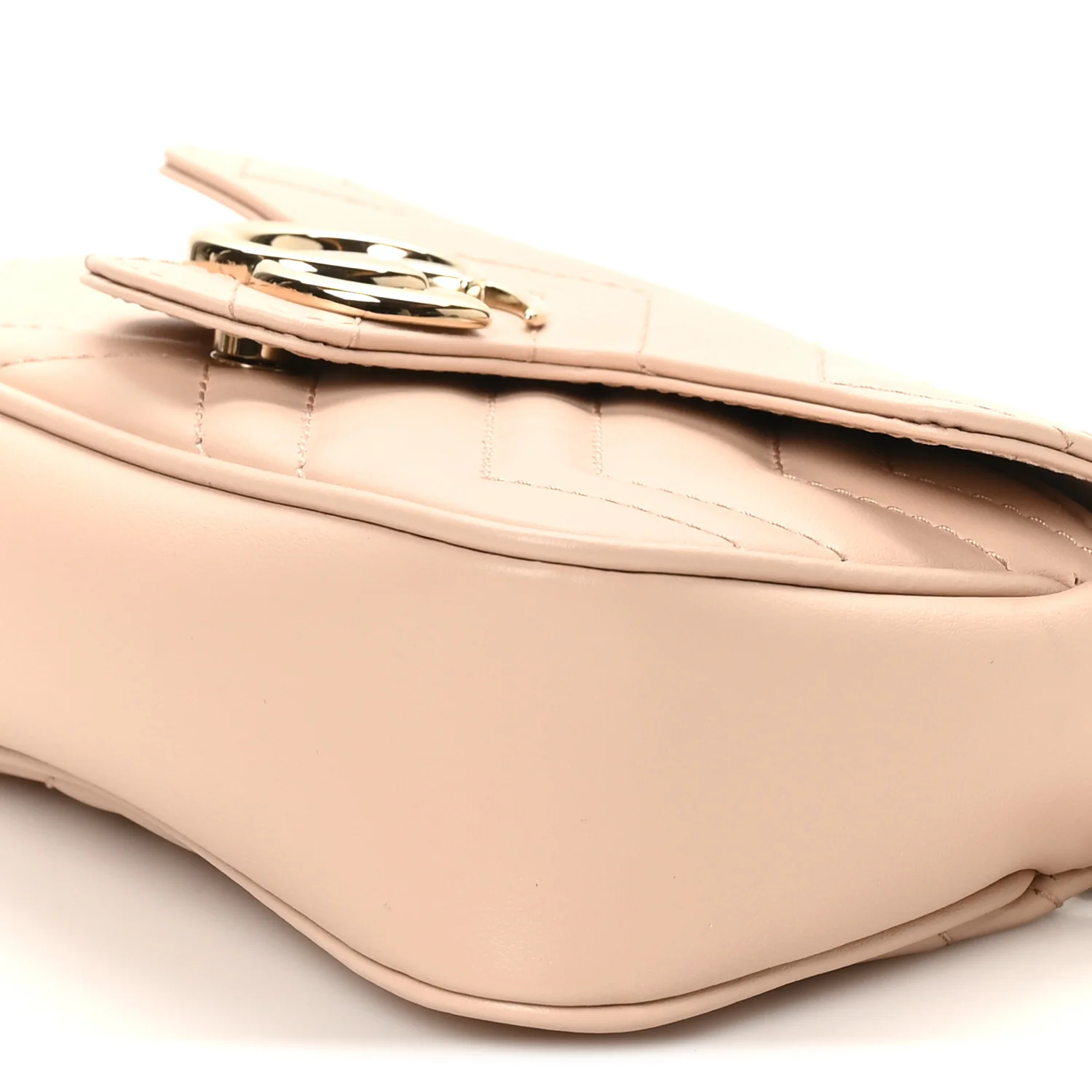 Calfskin Matelasse Super Mini GG Marmont Shoulder Bag Porcelain Rose - Top Club