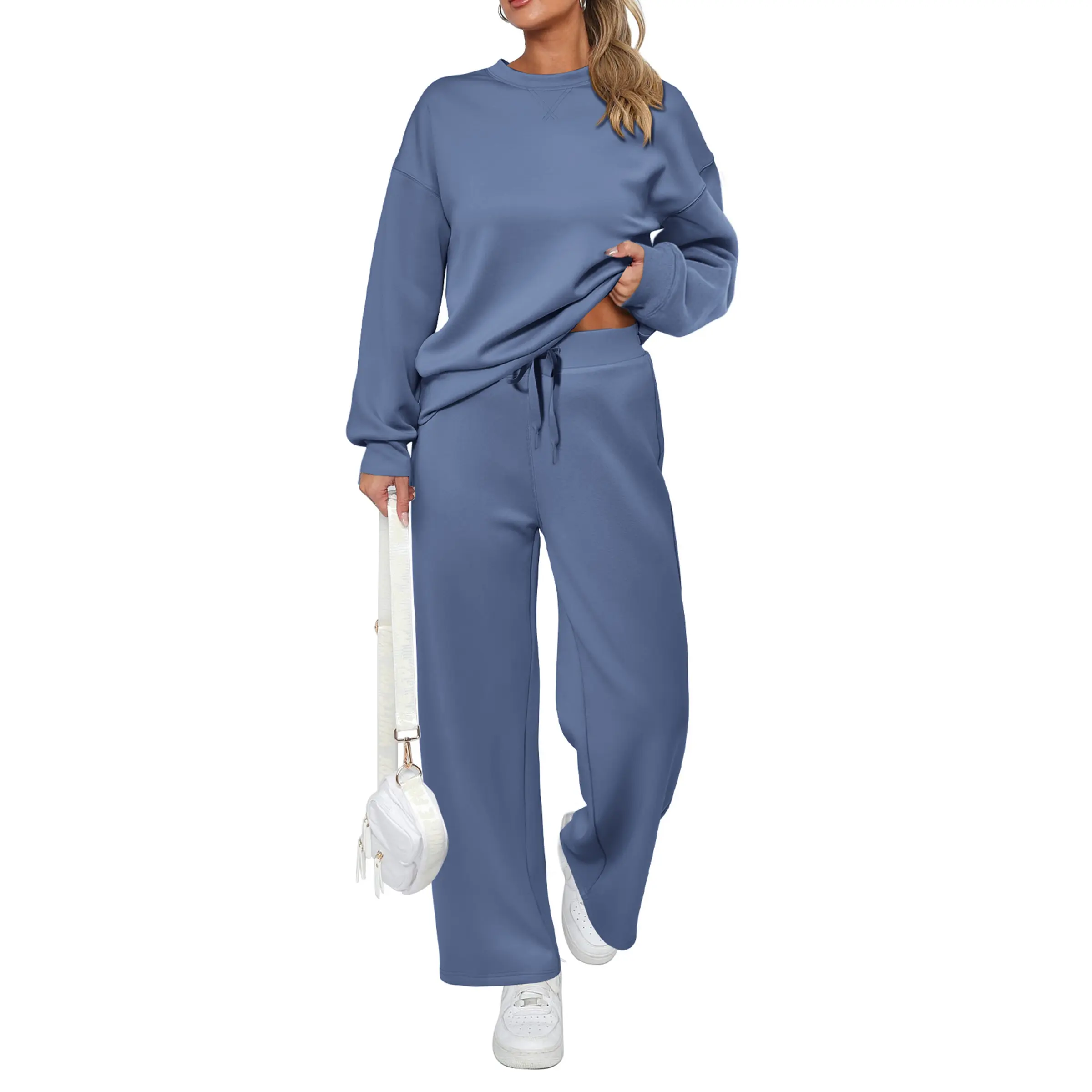 PrettyGarden Women's 2 Piece Outfits Long Sleeve Pullover Tops And Long Pants Lounge Sets Tracksuit
