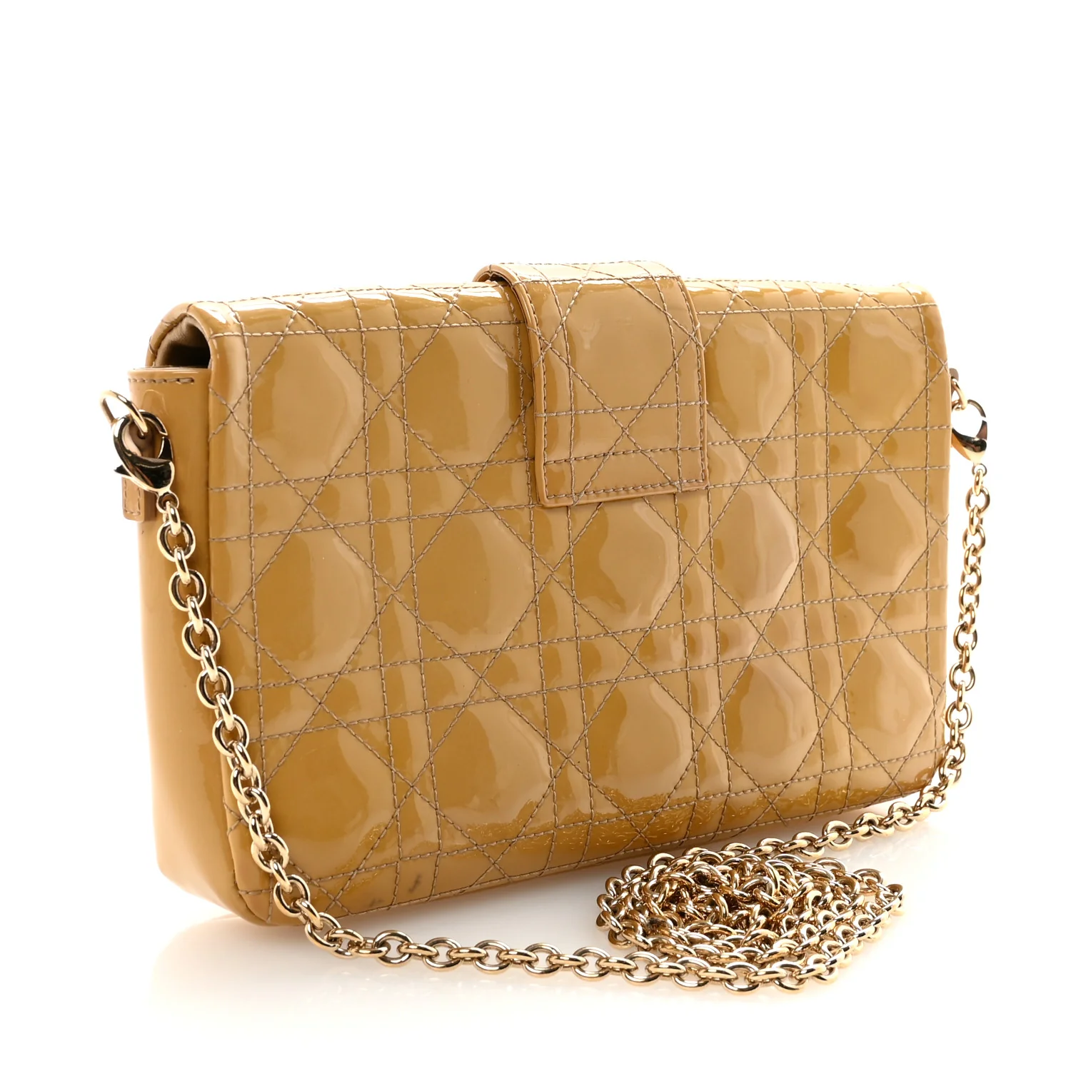 Patent Cannage Miss Dior Promenade Pouch Yellow - Top Club